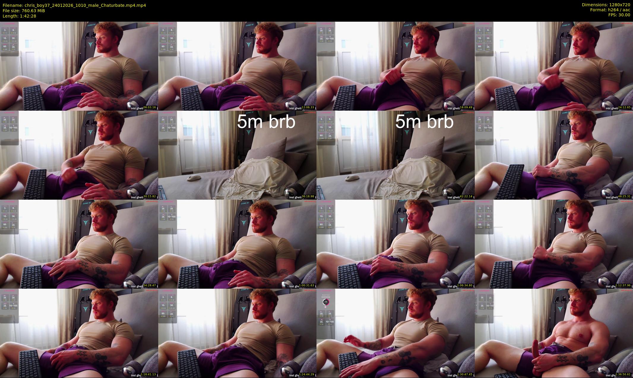 chris_boy37 — 103 minute Chaturbate male cam show recording, 720p, Jan 24, 2026