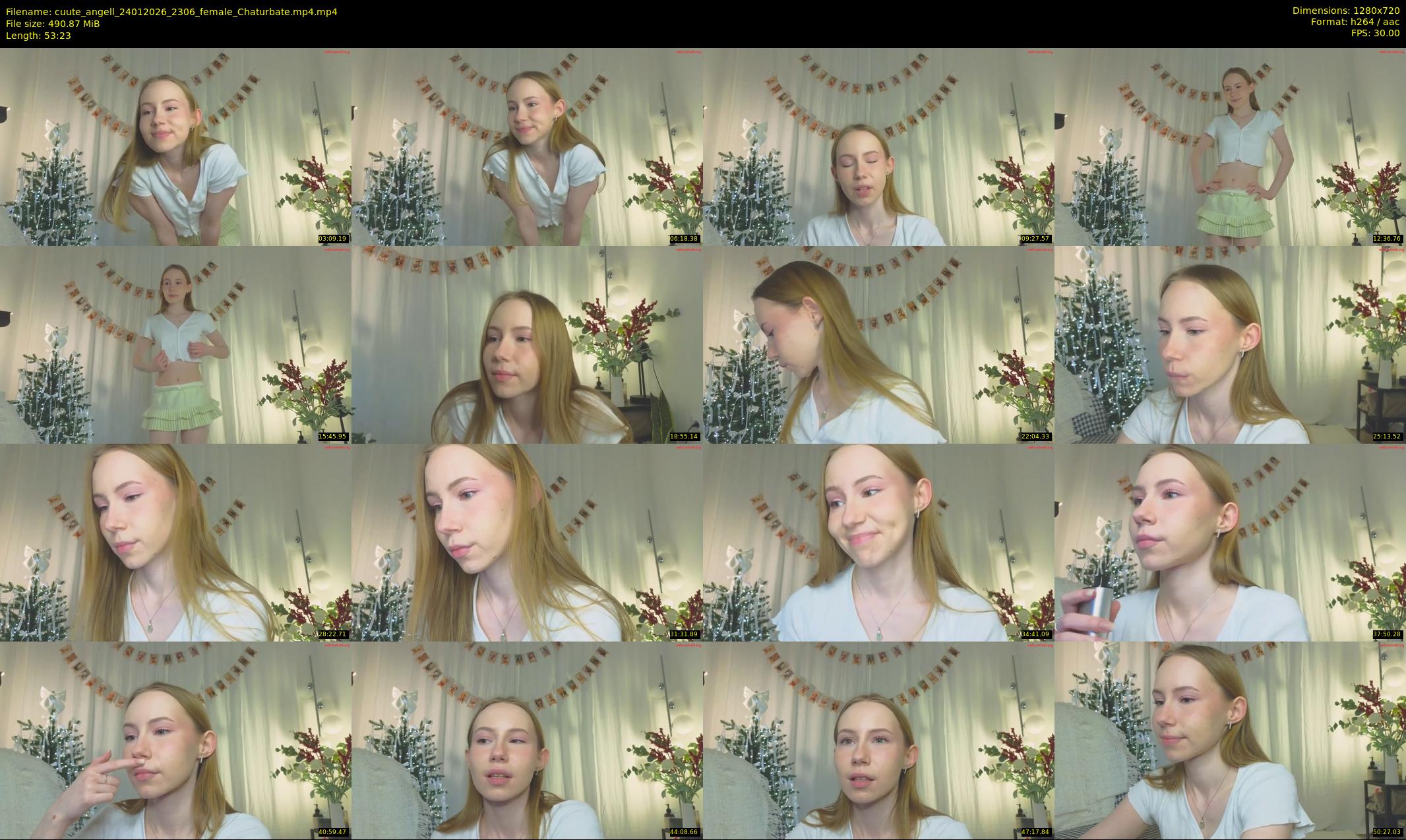 cuute_angell — 54 minute Chaturbate female cam show recording, 720p, Jan 24, 2026