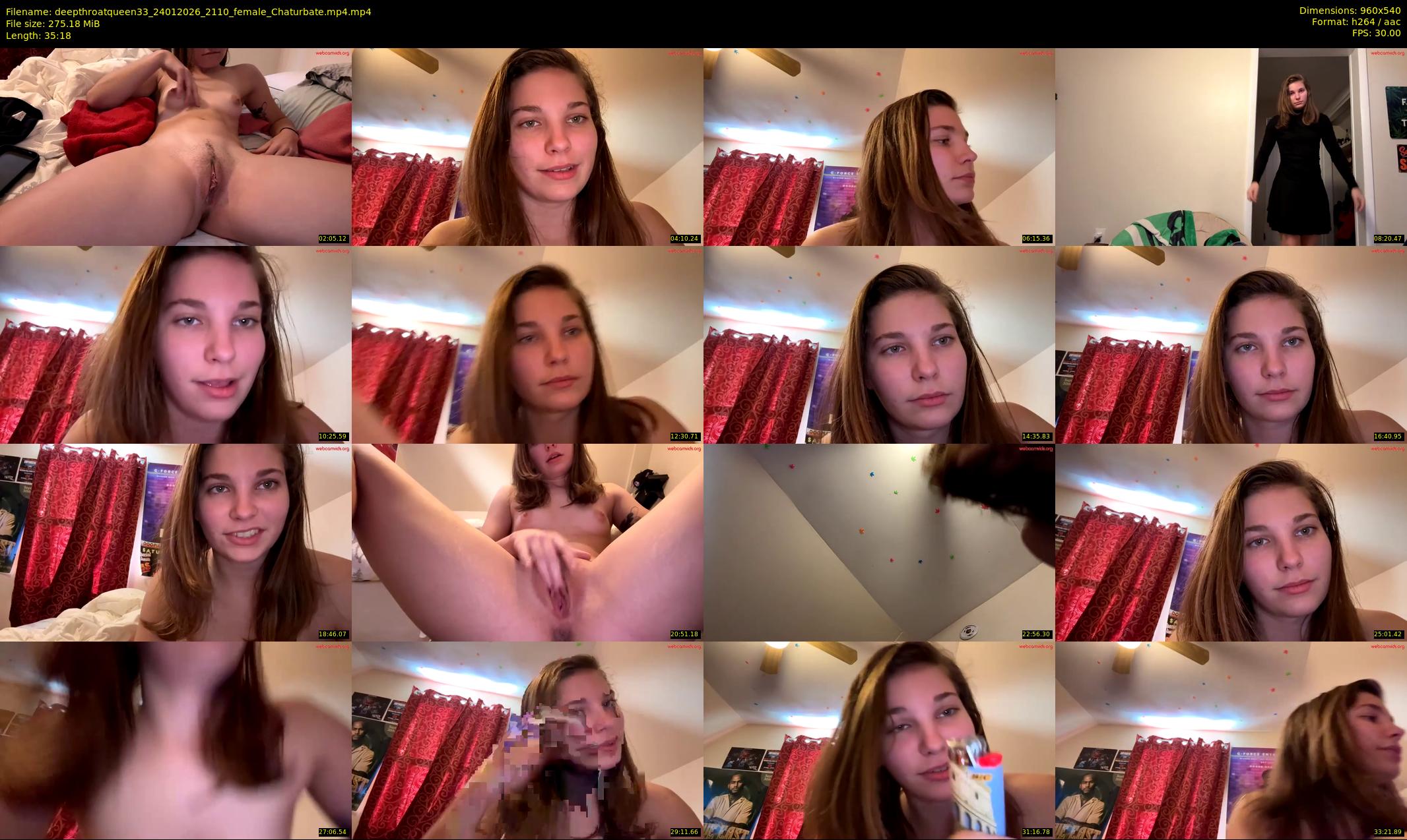 deepthroatqueen33 — 36 minute Chaturbate female cam show recording, 480p, Jan 24, 2026