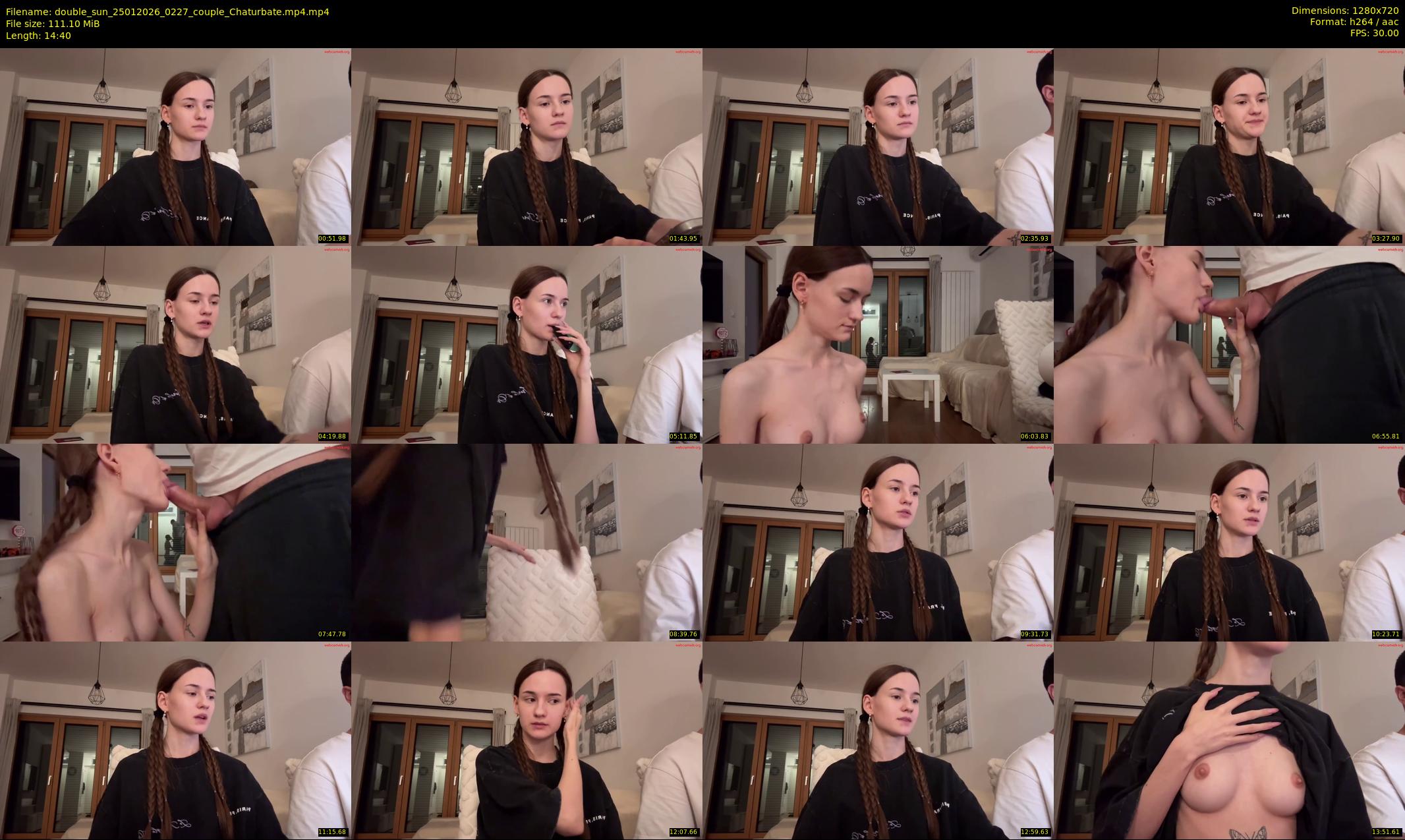 double_sun — 15 minute Chaturbate couple cam show recording, 720p, Jan 25, 2026