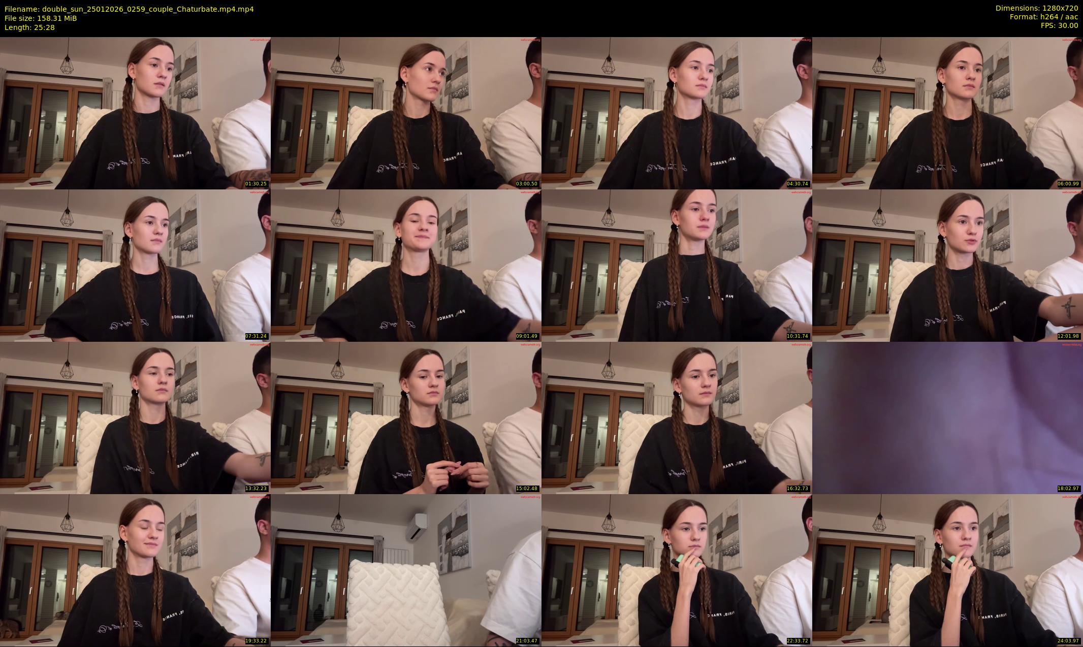 double_sun — 26 minute Chaturbate couple cam show recording, 720p, Jan 25, 2026