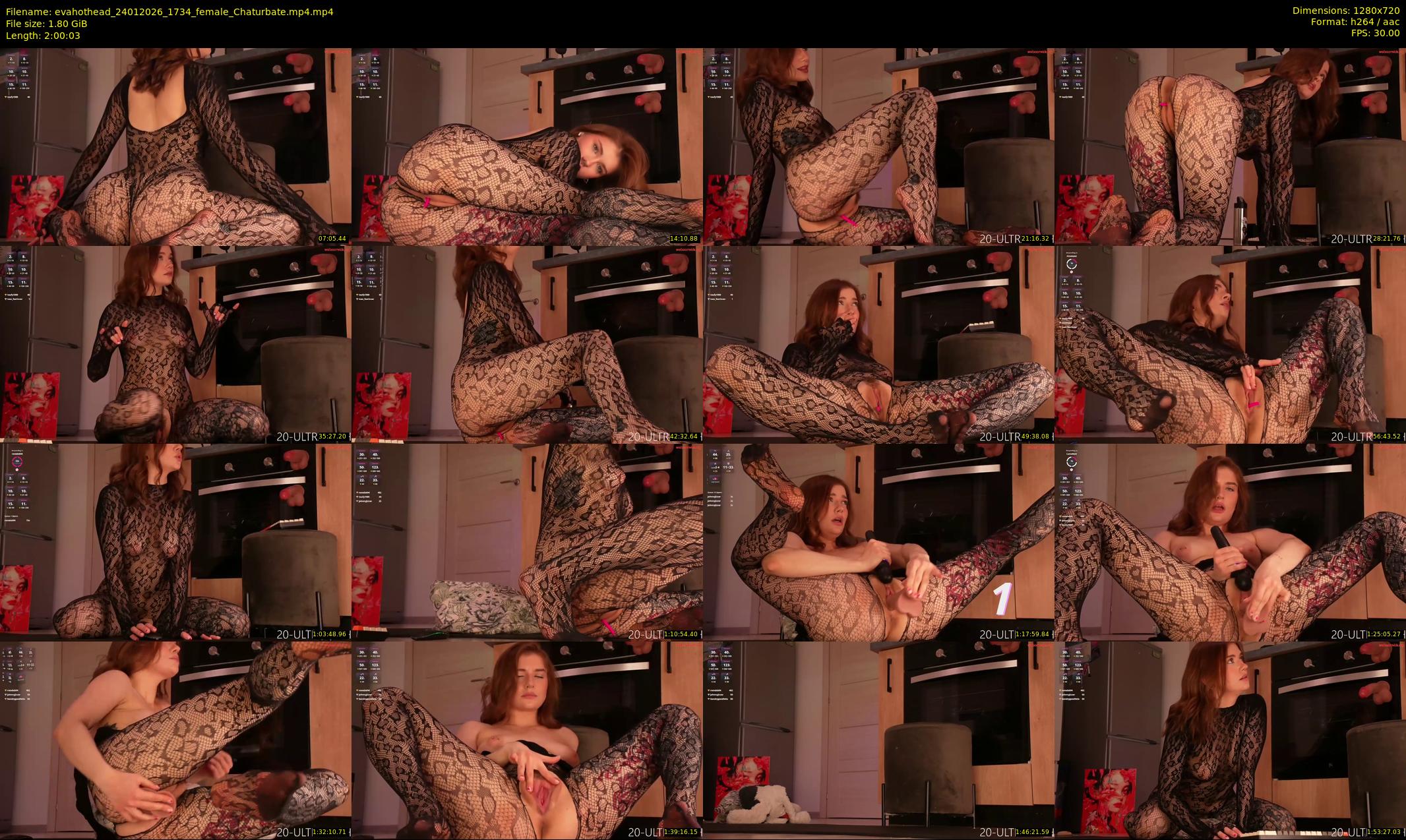 evahothead — 121 minute Chaturbate female cam show recording, 720p, Jan 24, 2026