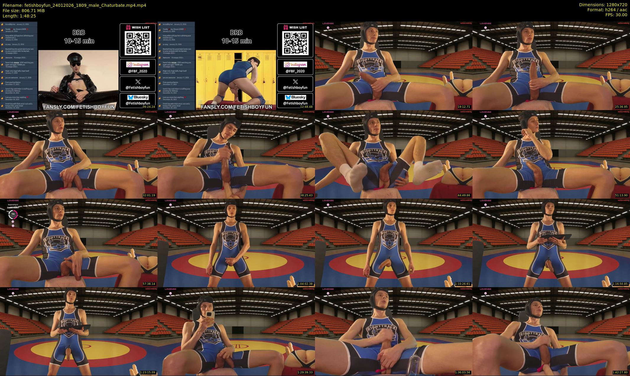 fetishboyfun — 109 minute Chaturbate male cam show recording, 720p, Jan 24, 2026