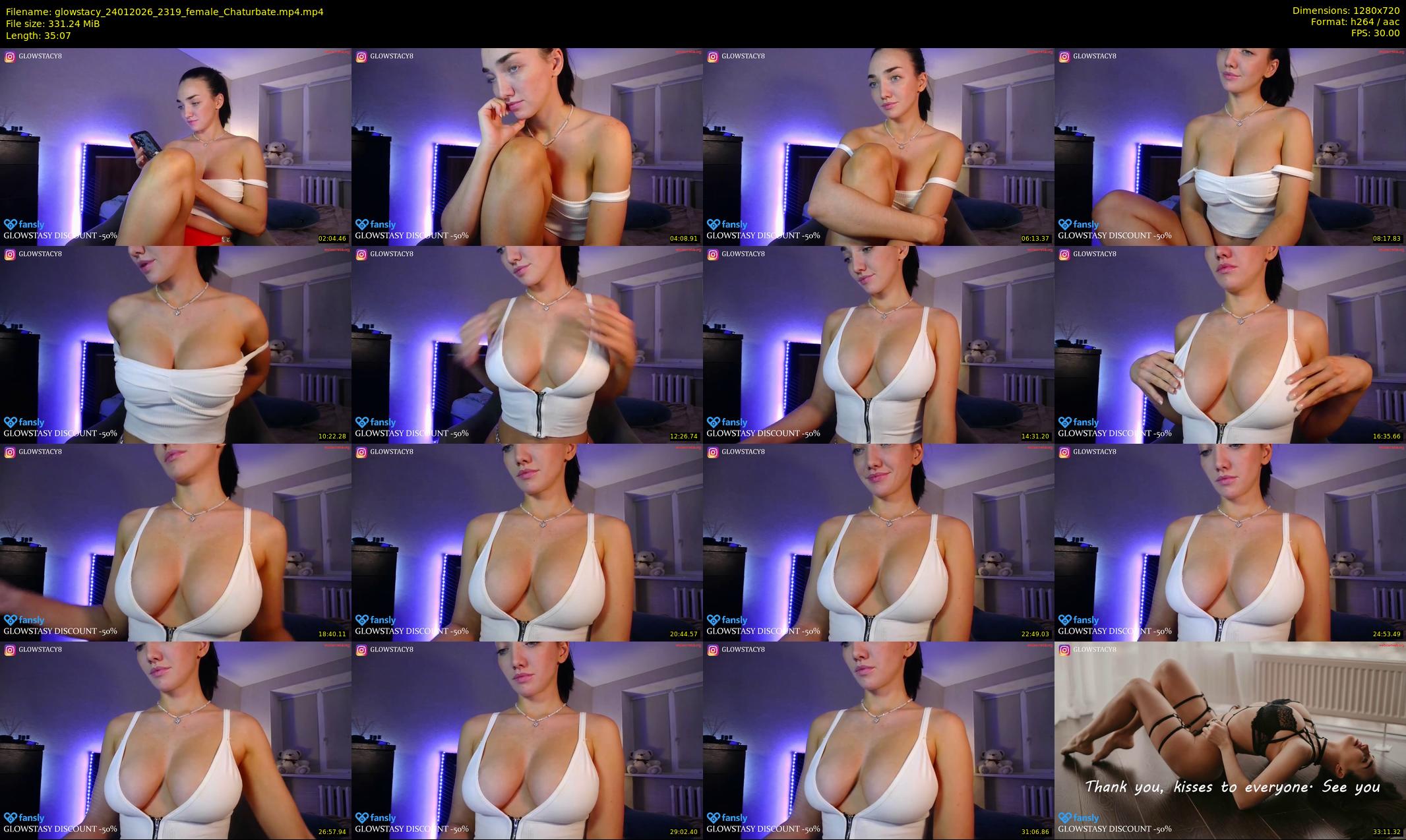 glowstacy — 36 minute Chaturbate female cam show recording, 720p, Jan 24, 2026