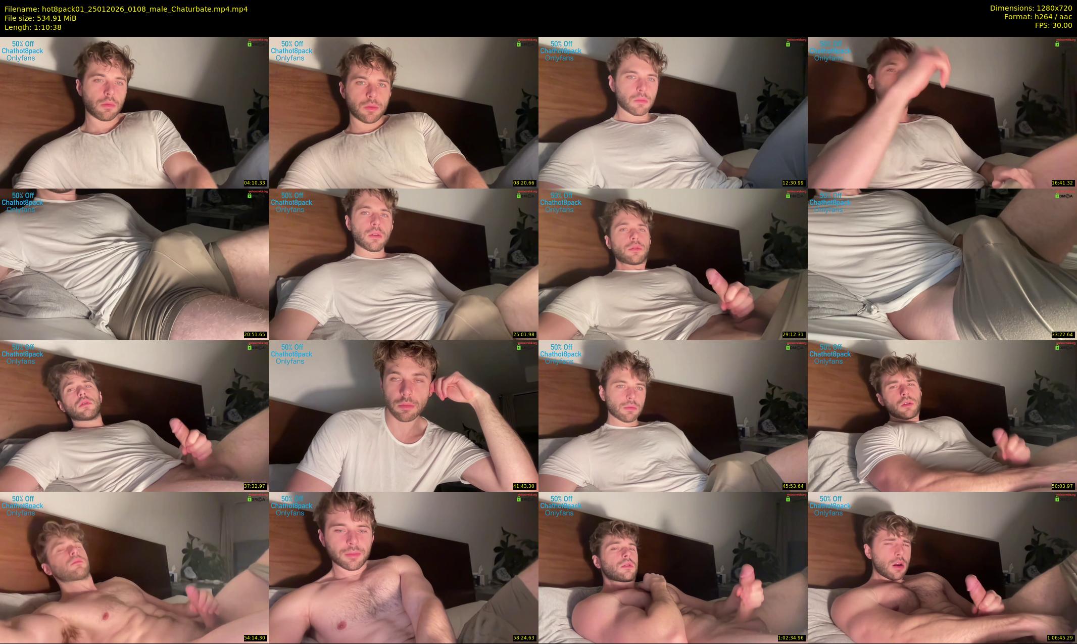 hot8pack01 — 71 minute Chaturbate male cam show recording, 720p, Jan 25, 2026