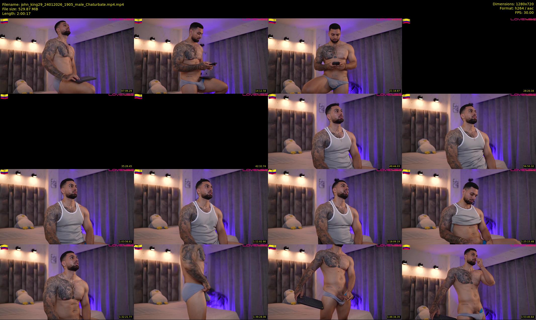 john_king29 — 121 minute Chaturbate male cam show recording, 720p, Jan 24, 2026