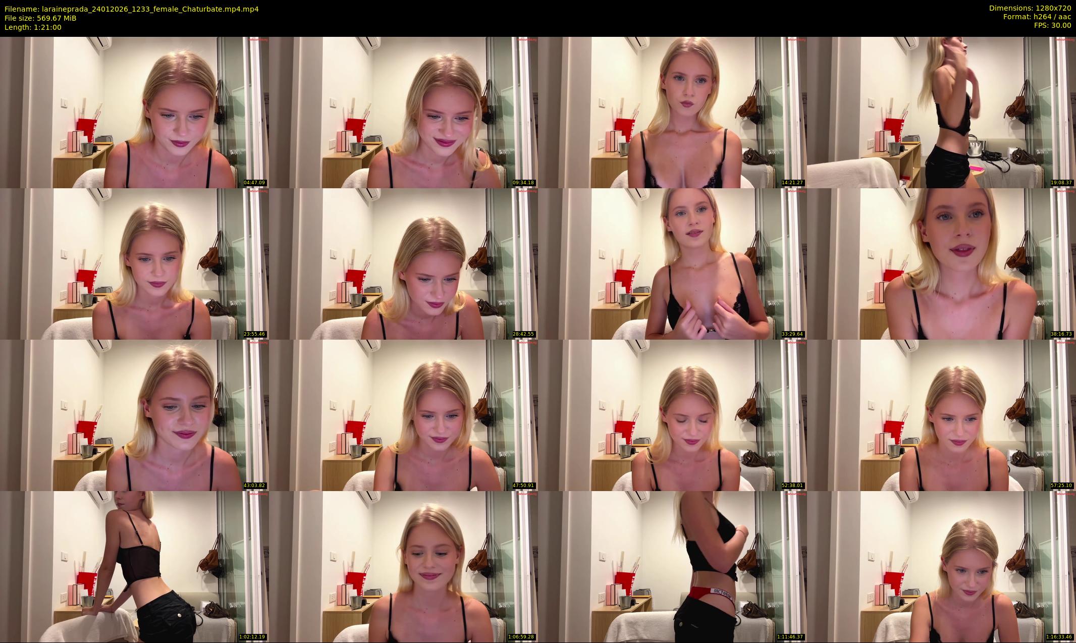 laraineprada — 81 minute Chaturbate female cam show recording, 720p, Jan 24, 2026