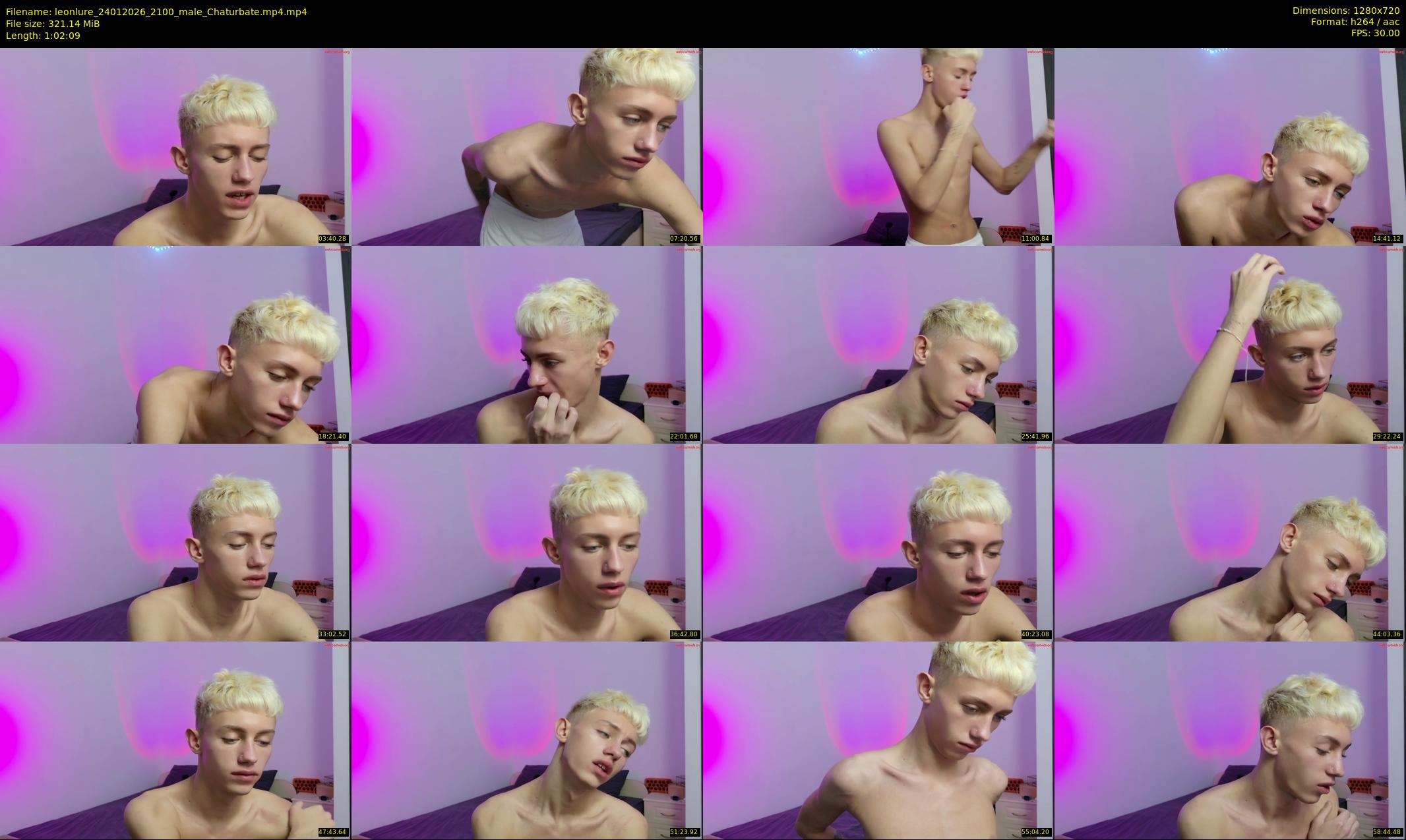 leonlure — 63 minute Chaturbate male cam show recording, 720p, Jan 24, 2026