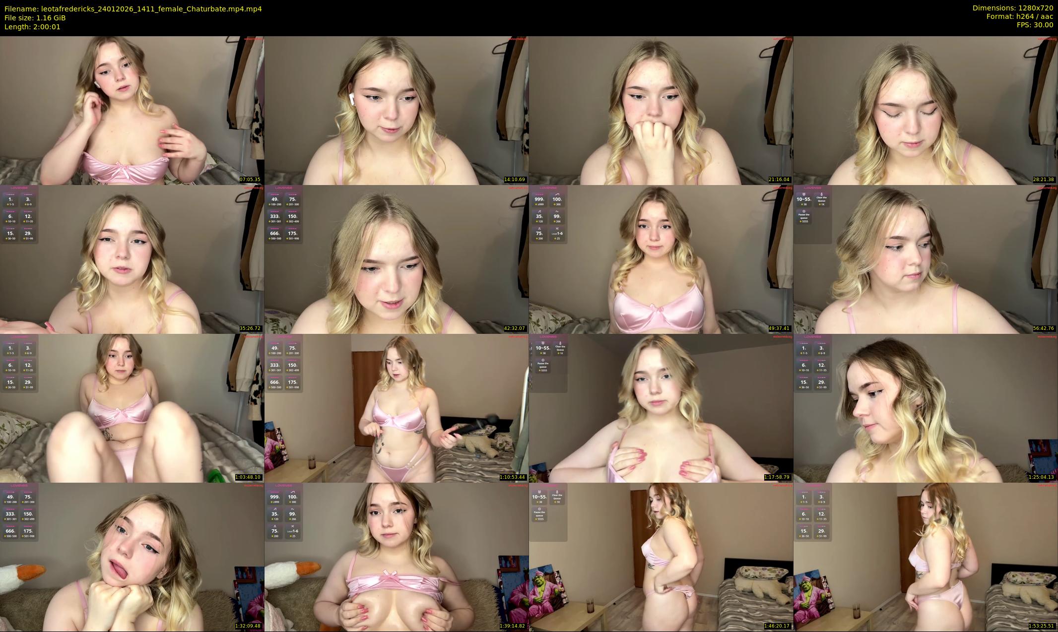 leotafredericks — 121 minute Chaturbate female cam show recording, 720p, Jan 24, 2026