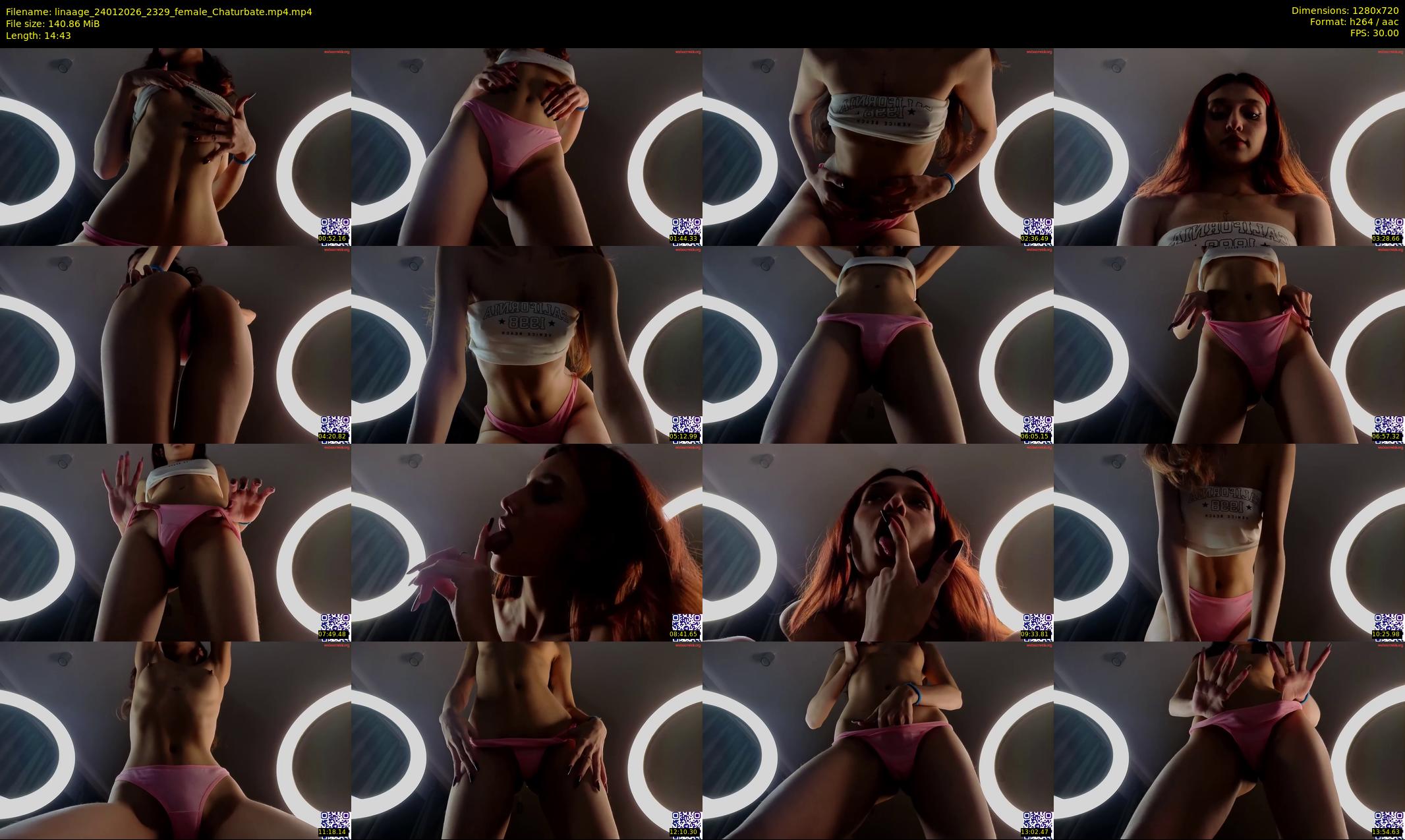 linaage — 15 minute Chaturbate female cam show recording, 720p, Jan 24, 2026