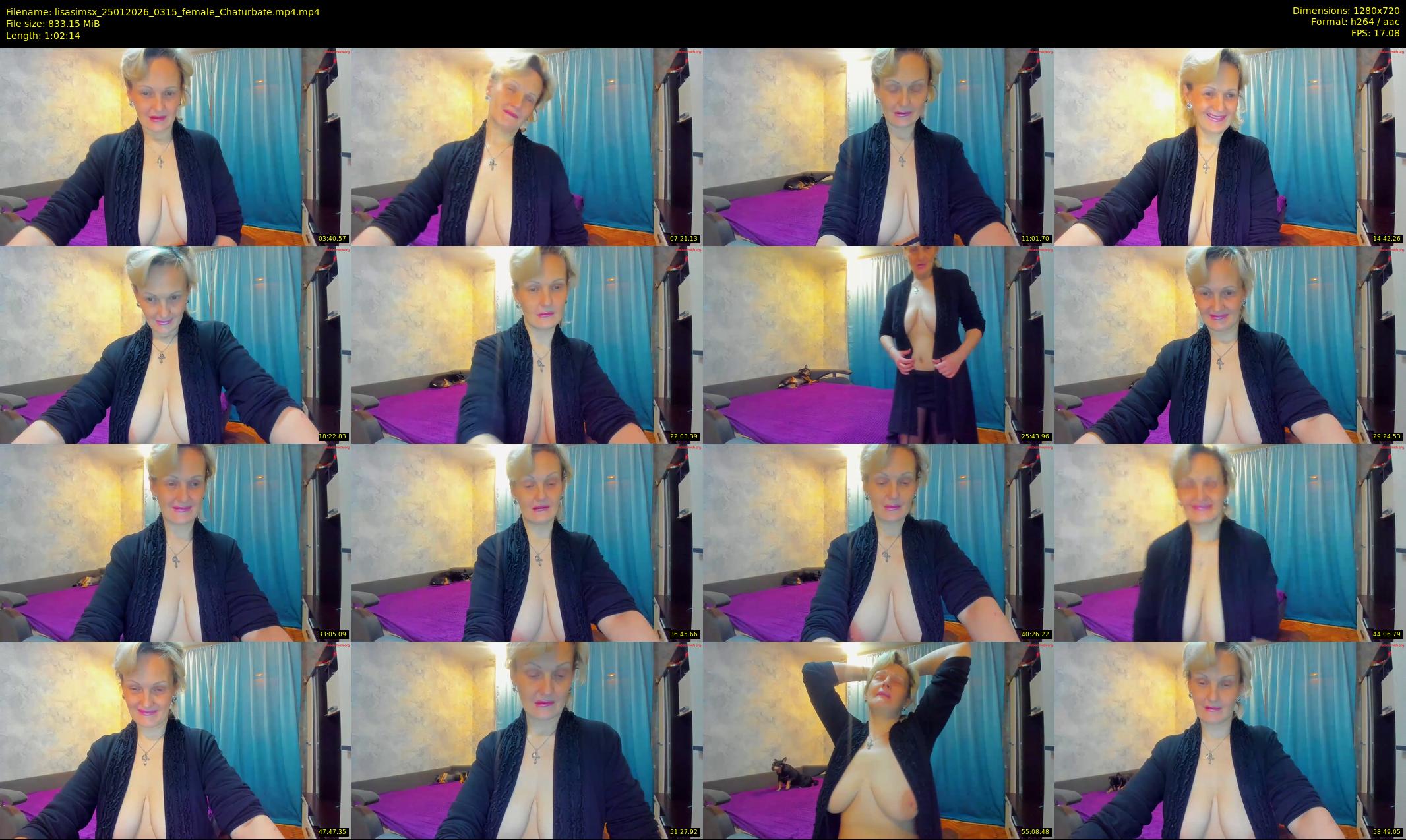 lisasimsx — 63 minute Chaturbate female cam show recording, 720p, Jan 25, 2026