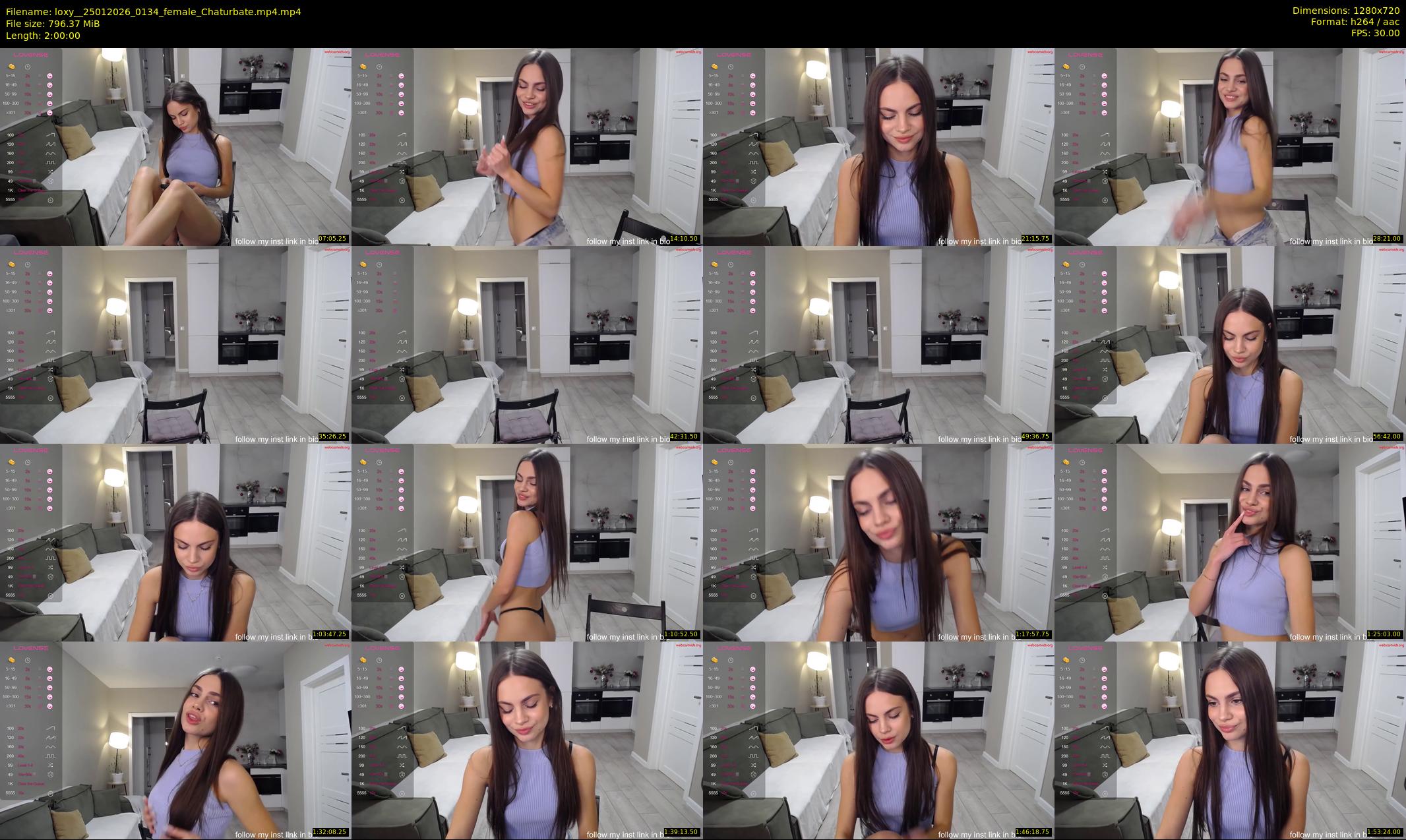 loxy_ — 120 minute Chaturbate female cam show recording, 720p, Jan 25, 2026