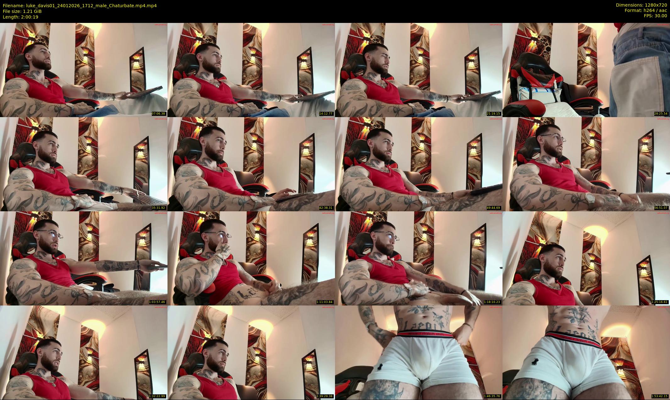 luke_davis01 — 121 minute Chaturbate male cam show recording, 720p, Jan 24, 2026