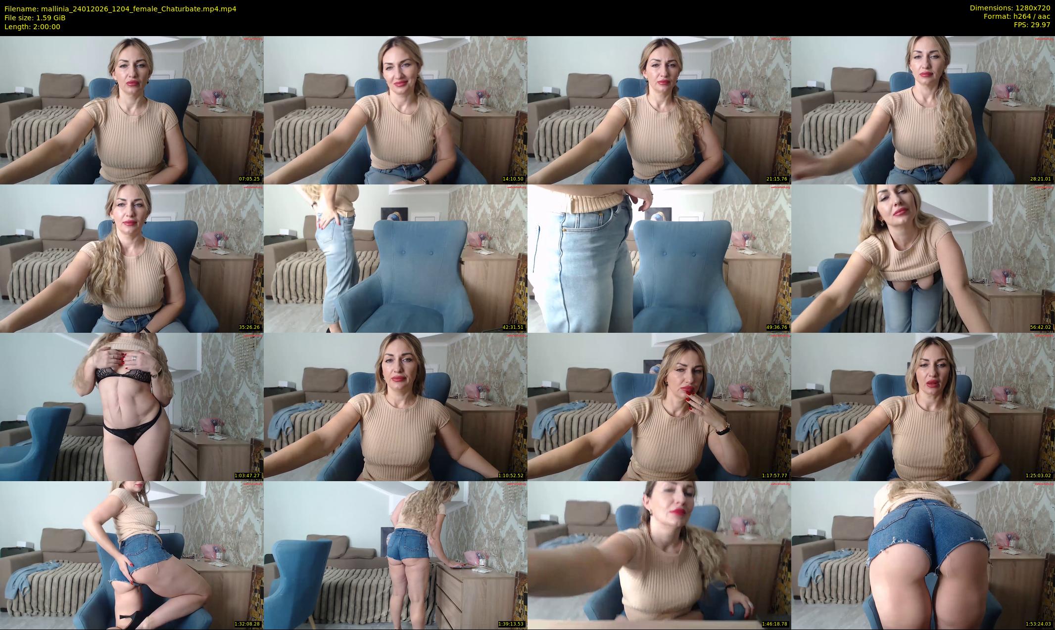 mallinia — 120 minute Chaturbate female cam show recording, 720p, Jan 24, 2026
