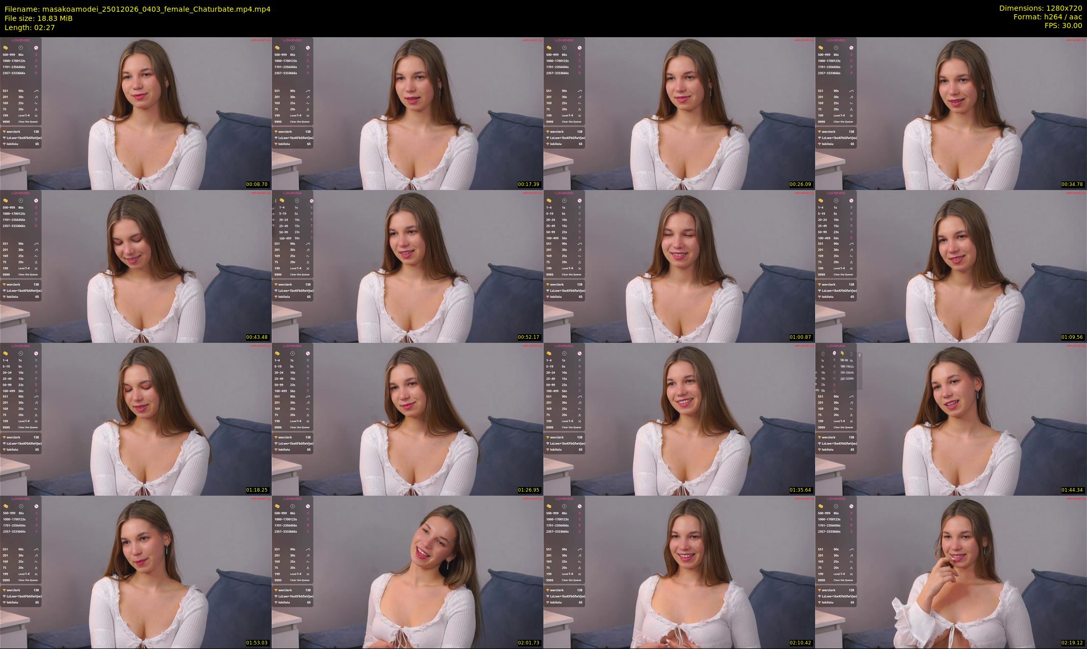 masakoamodei — 3 minute Chaturbate female cam show recording, 720p, Jan 25, 2026