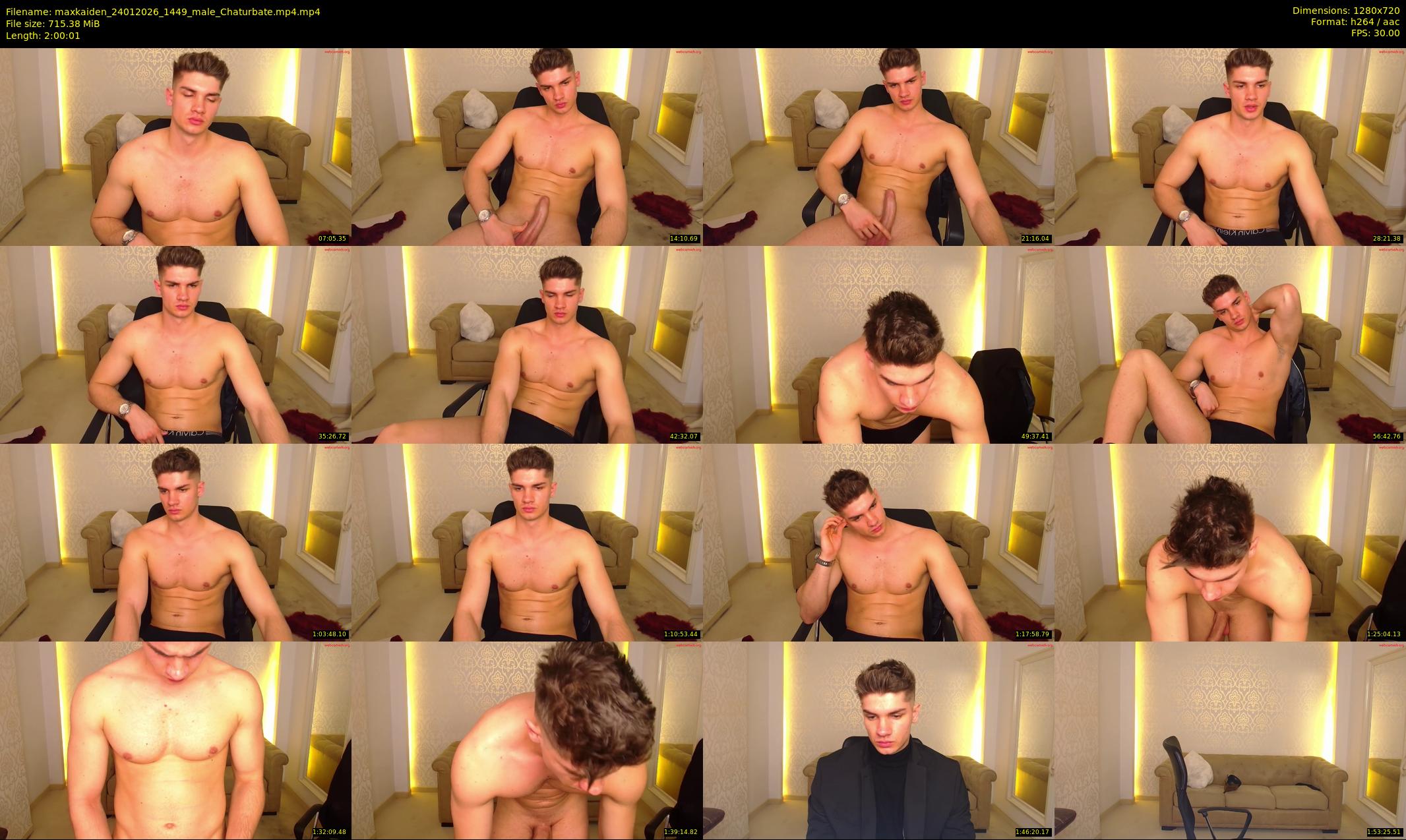 maxkaiden — 121 minute Chaturbate male cam show recording, 720p, Jan 24, 2026