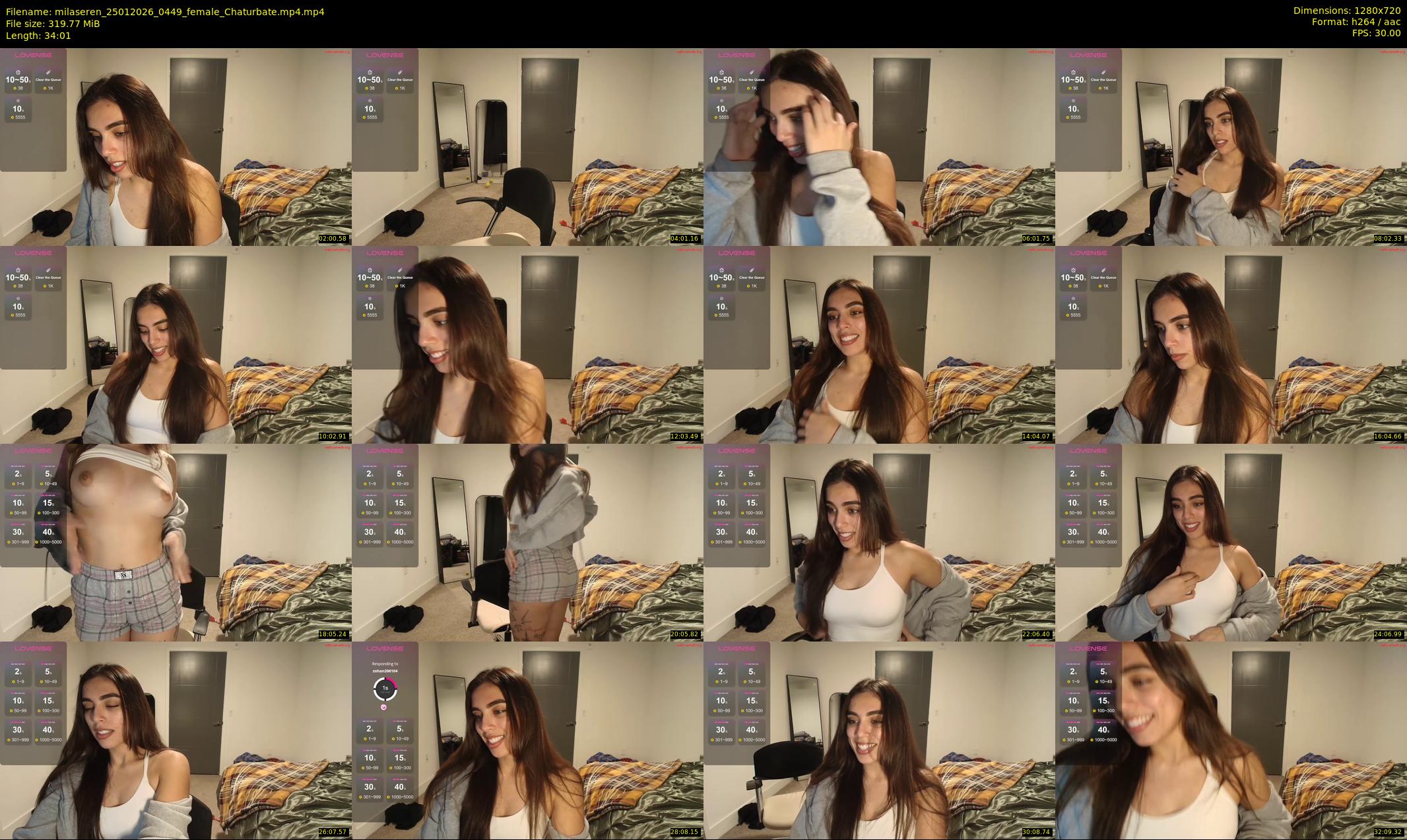 milaseren — 35 minute Chaturbate female cam show recording, 720p, Jan 25, 2026