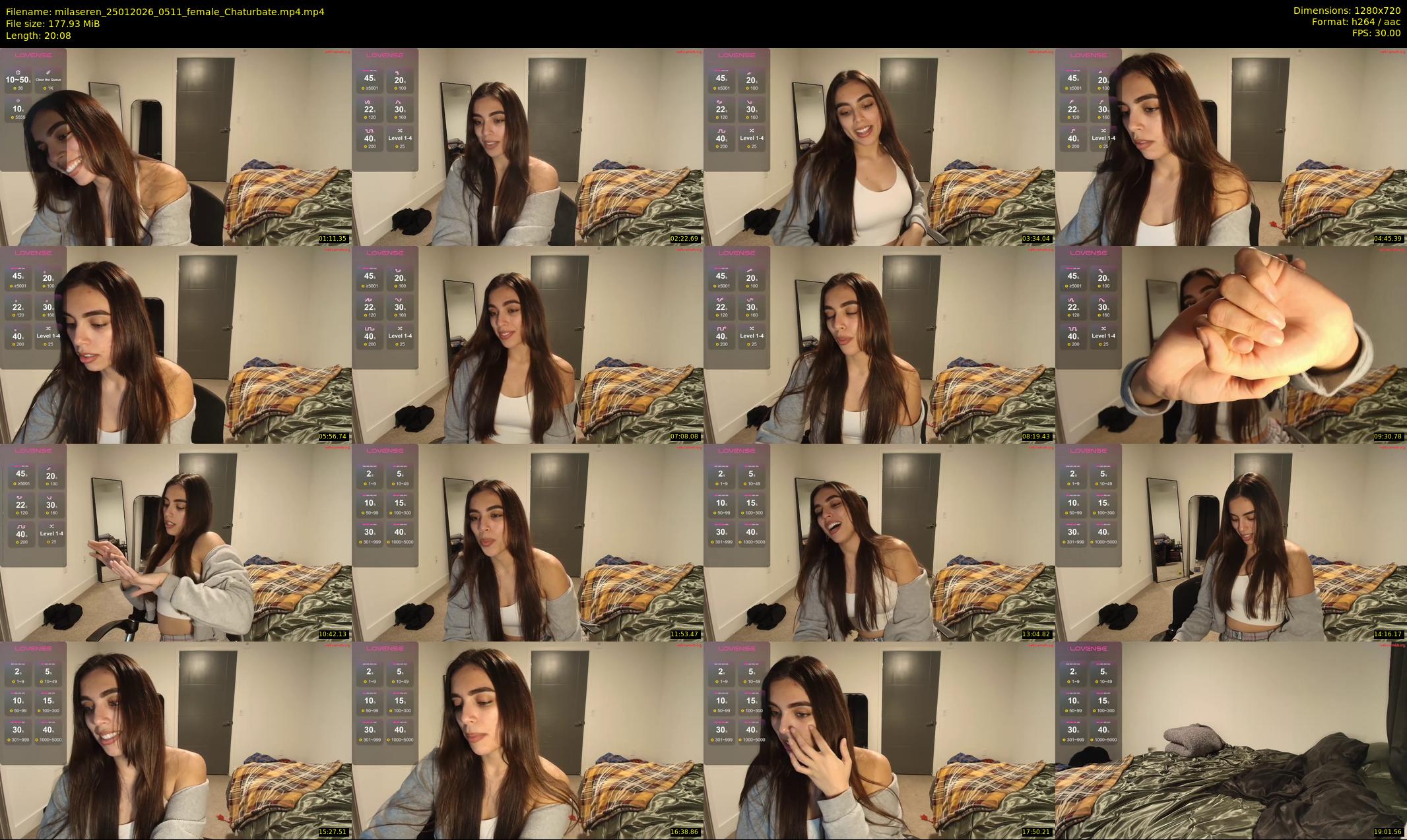 milaseren — 21 minute Chaturbate female cam show recording, 720p, Jan 25, 2026