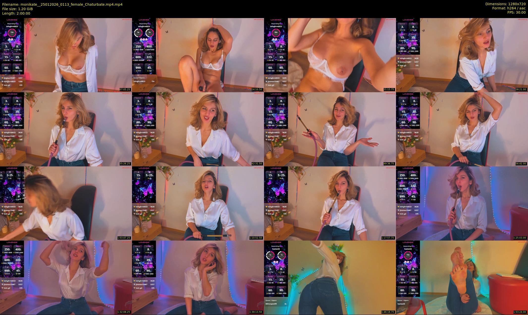 monikate_ — 120 minute Chaturbate couple cam show recording, 720p, Jan 25, 2026