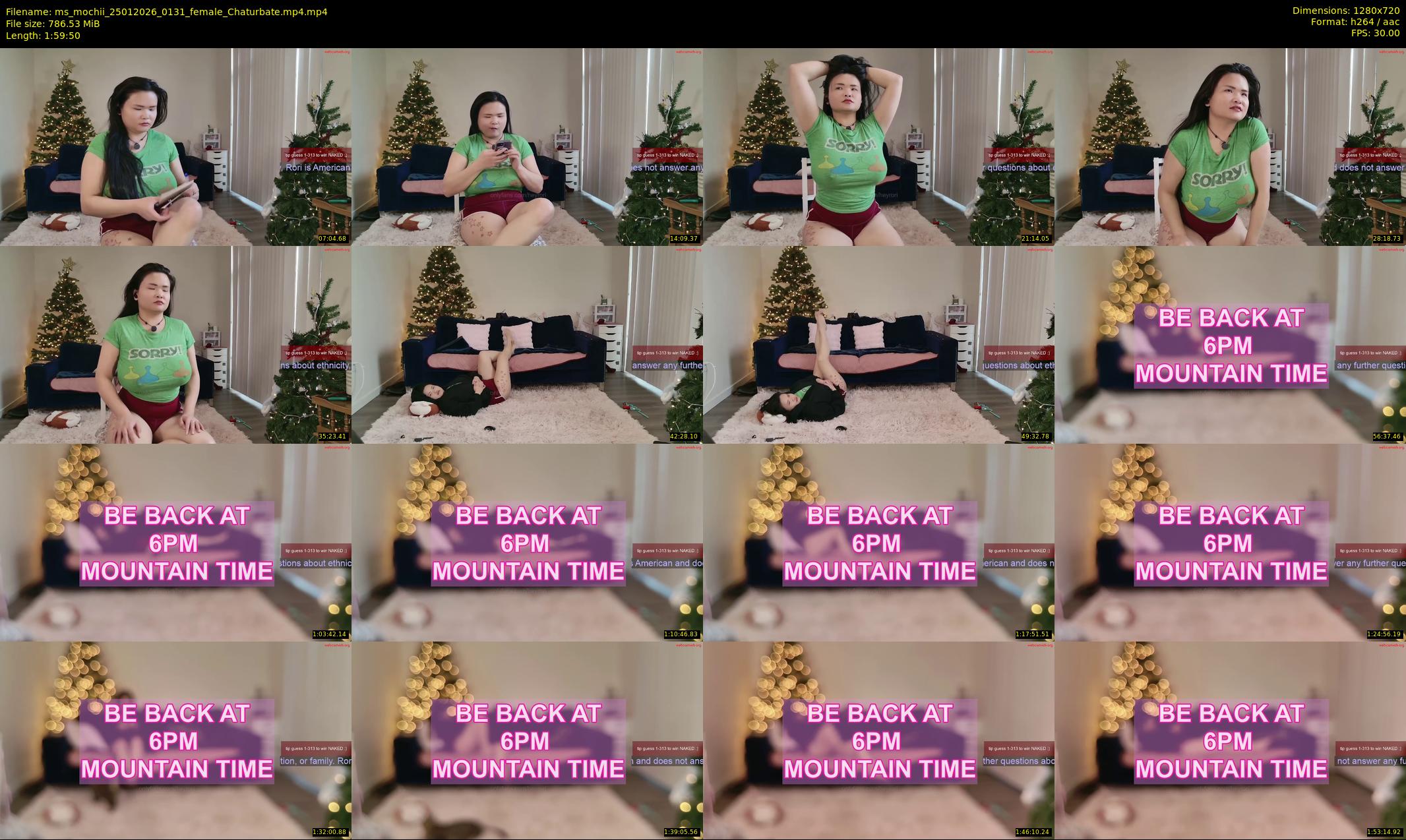ms_mochii — 120 minute Chaturbate female cam show recording, 720p, Jan 25, 2026