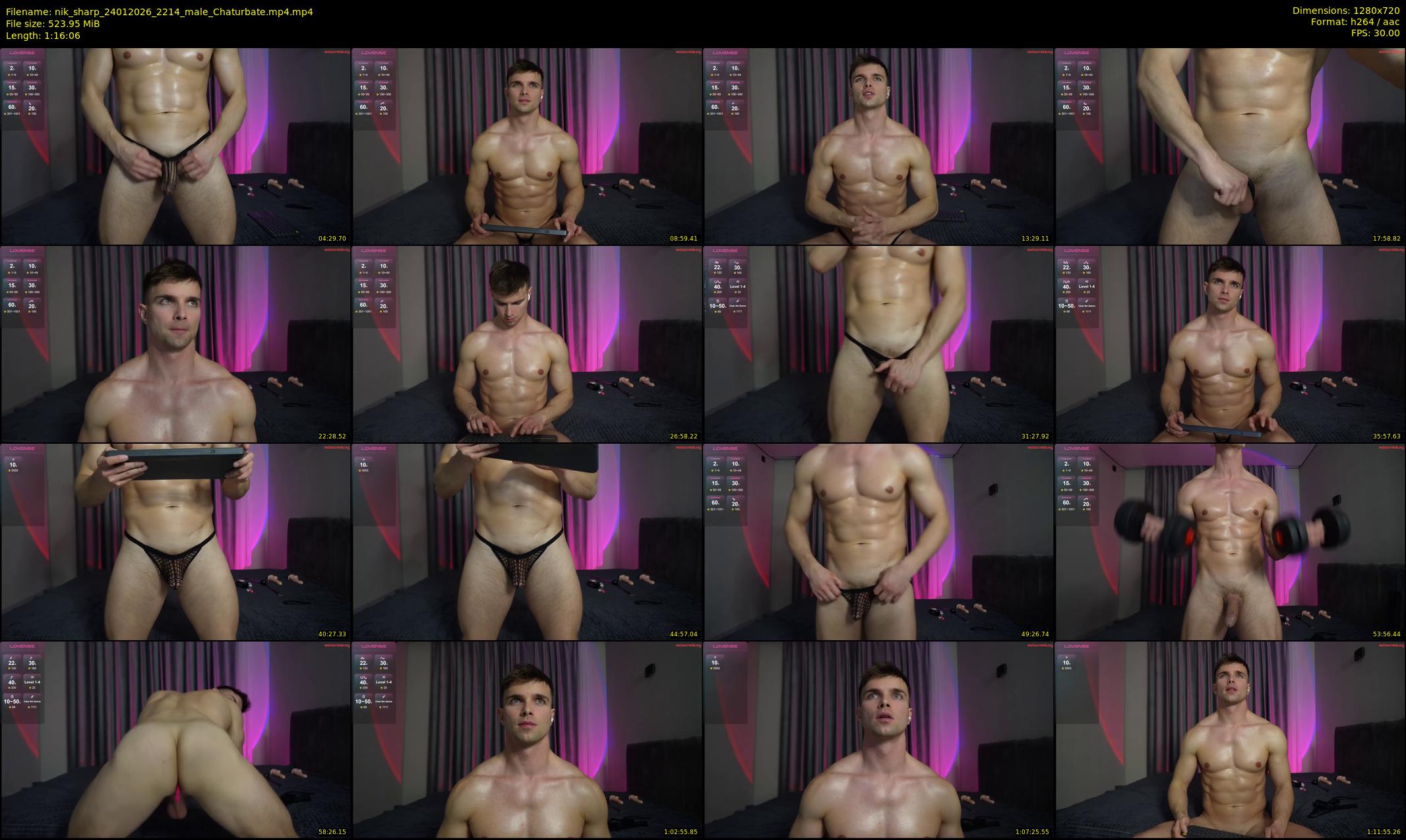 nik_sharp — 77 minute Chaturbate male cam show recording, 720p, Jan 24, 2026