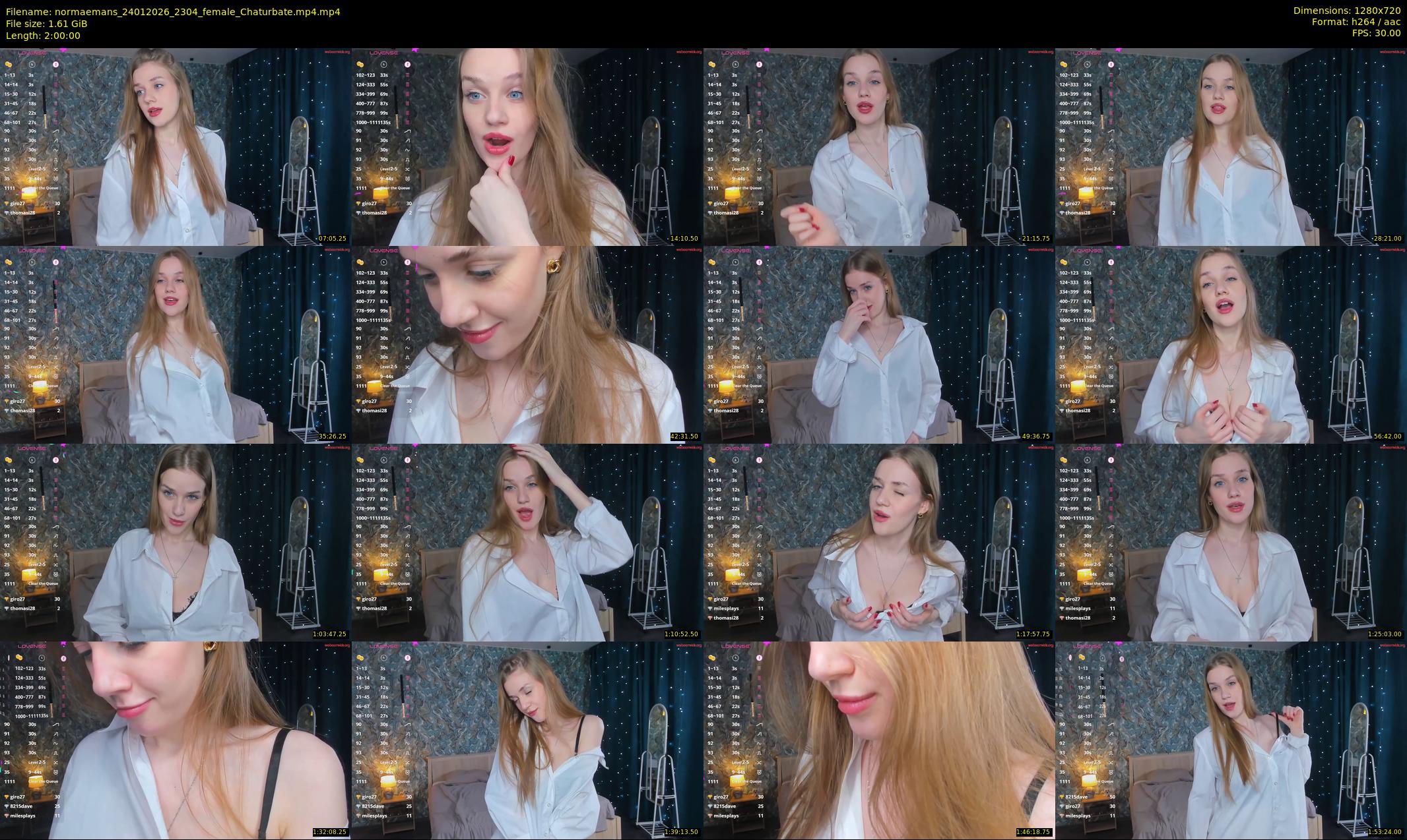 normaemans — 120 minute Chaturbate female cam show recording, 720p, Jan 24, 2026