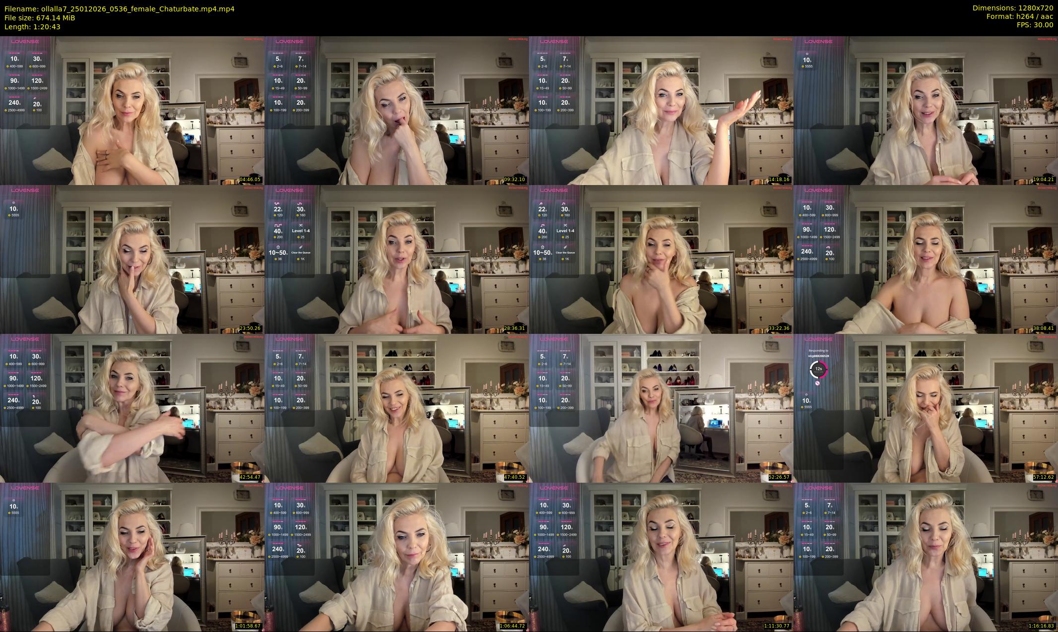 ollalla7 — 81 minute Chaturbate female cam show recording, 720p, Jan 25, 2026