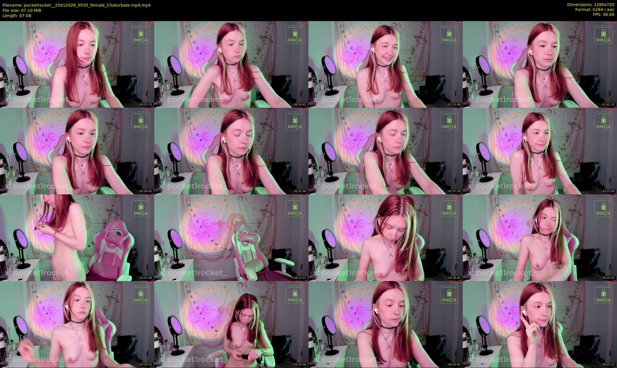 pocketrocket_ — 8 minute Chaturbate female cam show recording, 720p, Jan 25, 2026