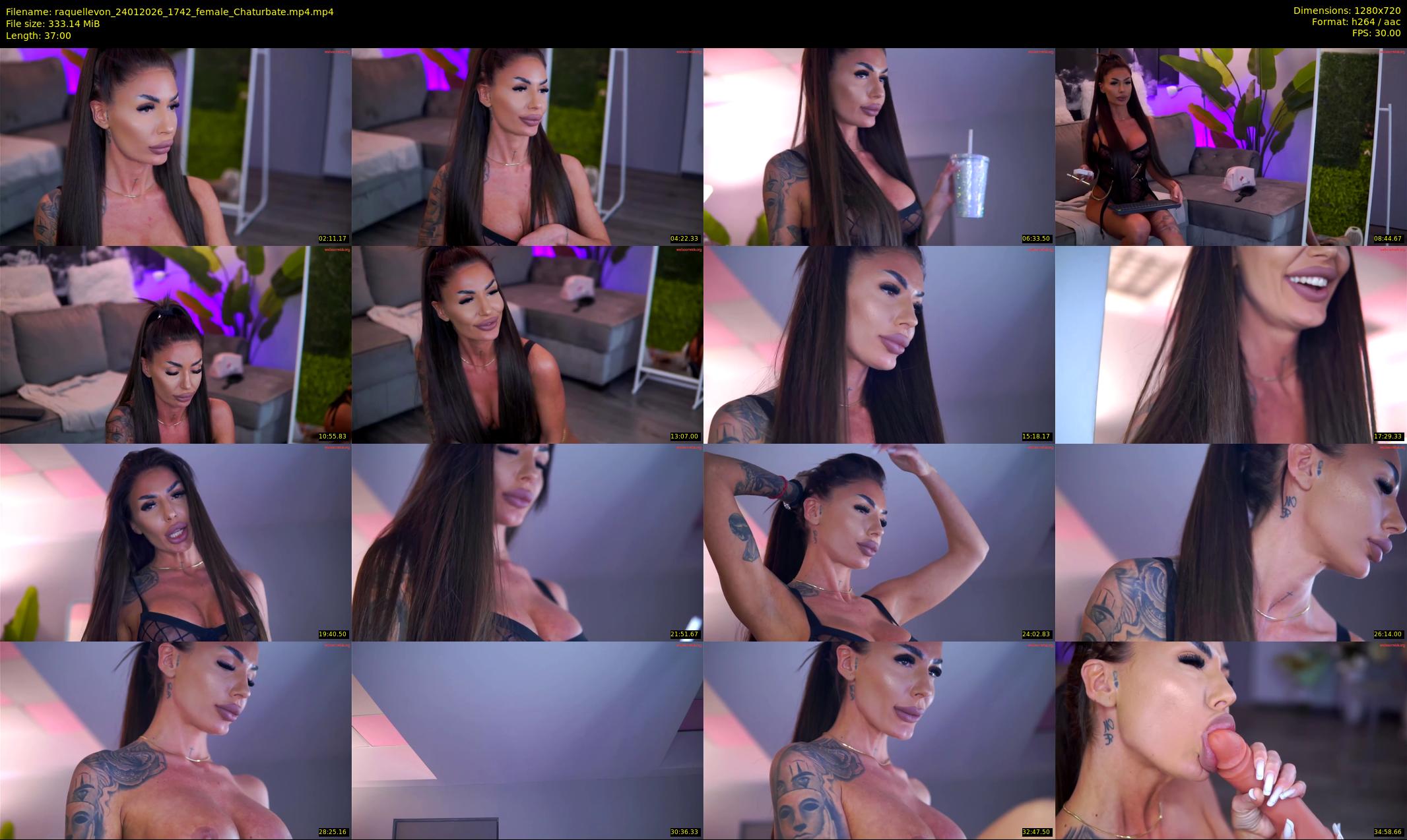 raquellevon — 37 minute Chaturbate female cam show recording, 720p, Jan 24, 2026