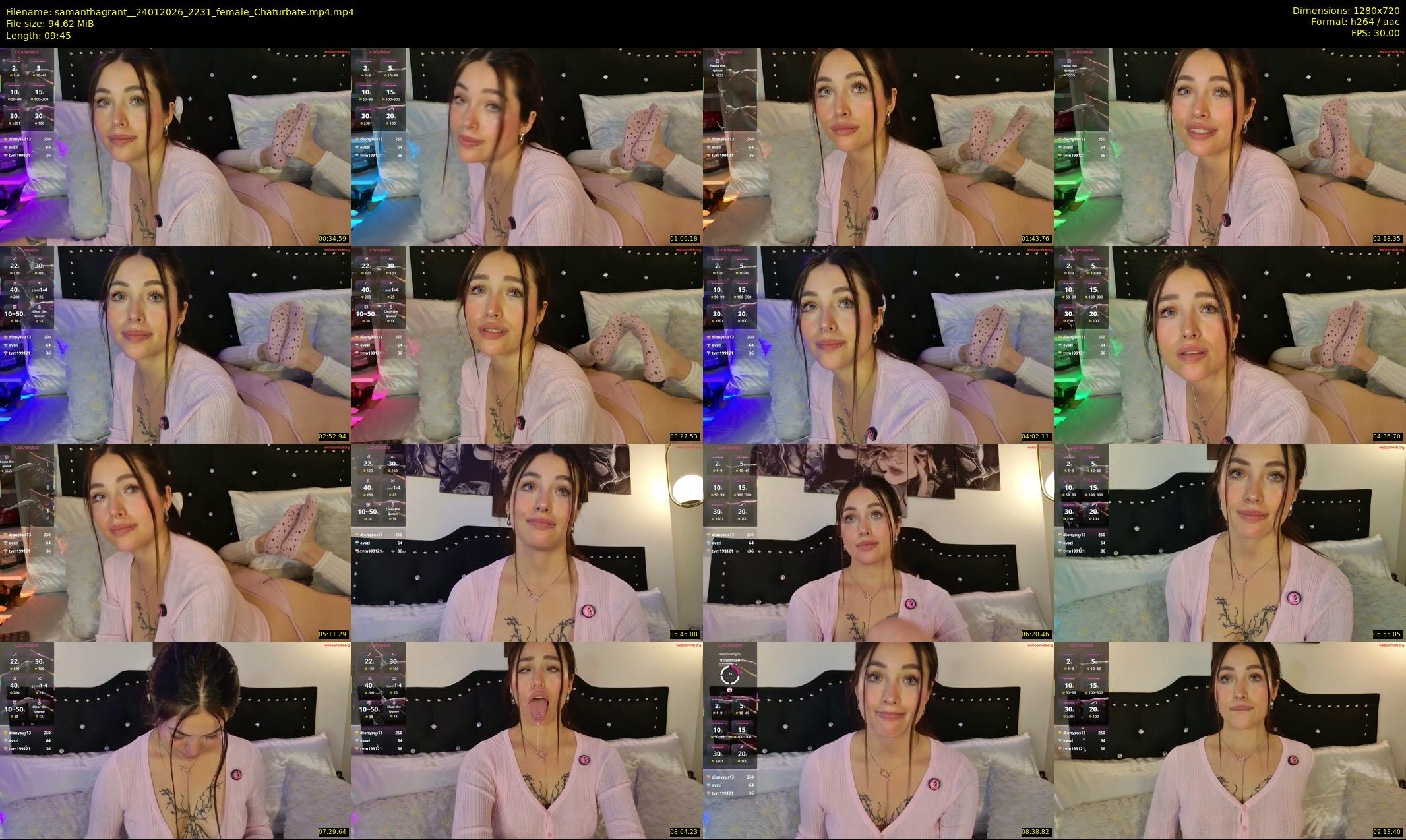 samanthagrant_ — 10 minute Chaturbate female cam show recording, 720p, Jan 24, 2026