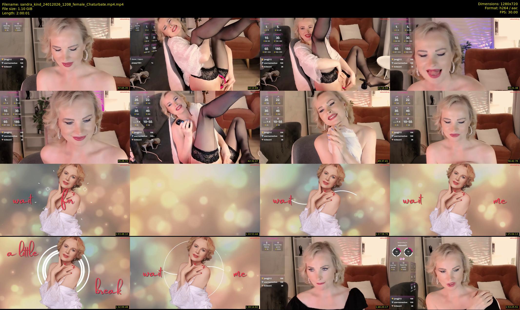 sandra_kind — 121 minute Chaturbate female cam show recording, 720p, Jan 24, 2026