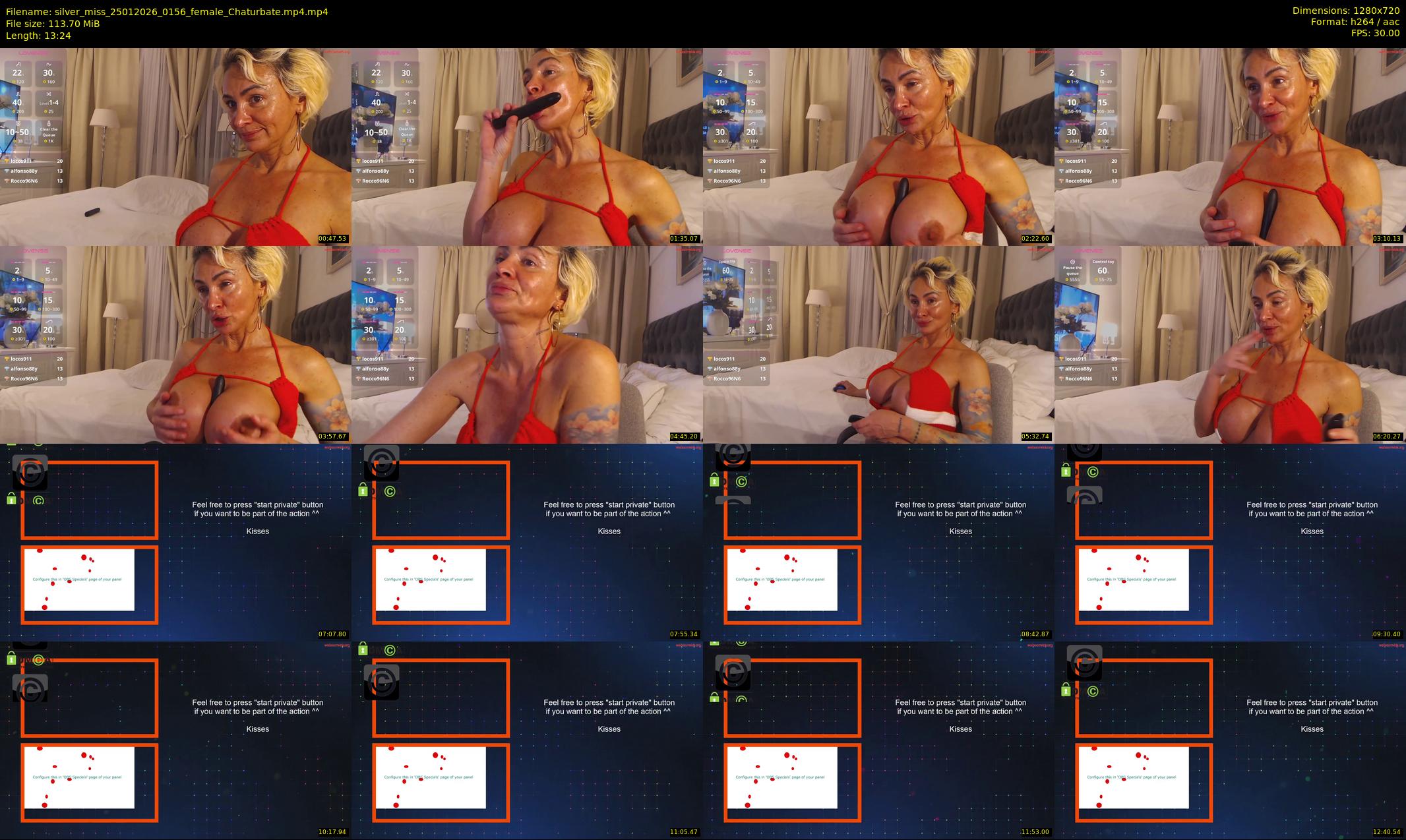 silver_miss — 14 minute Chaturbate female cam show recording, 720p, Jan 25, 2026