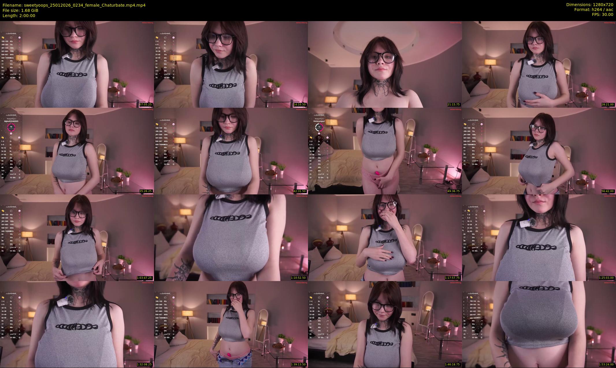 sweetyoops — 120 minute Chaturbate female cam show recording, 720p, Jan 25, 2026