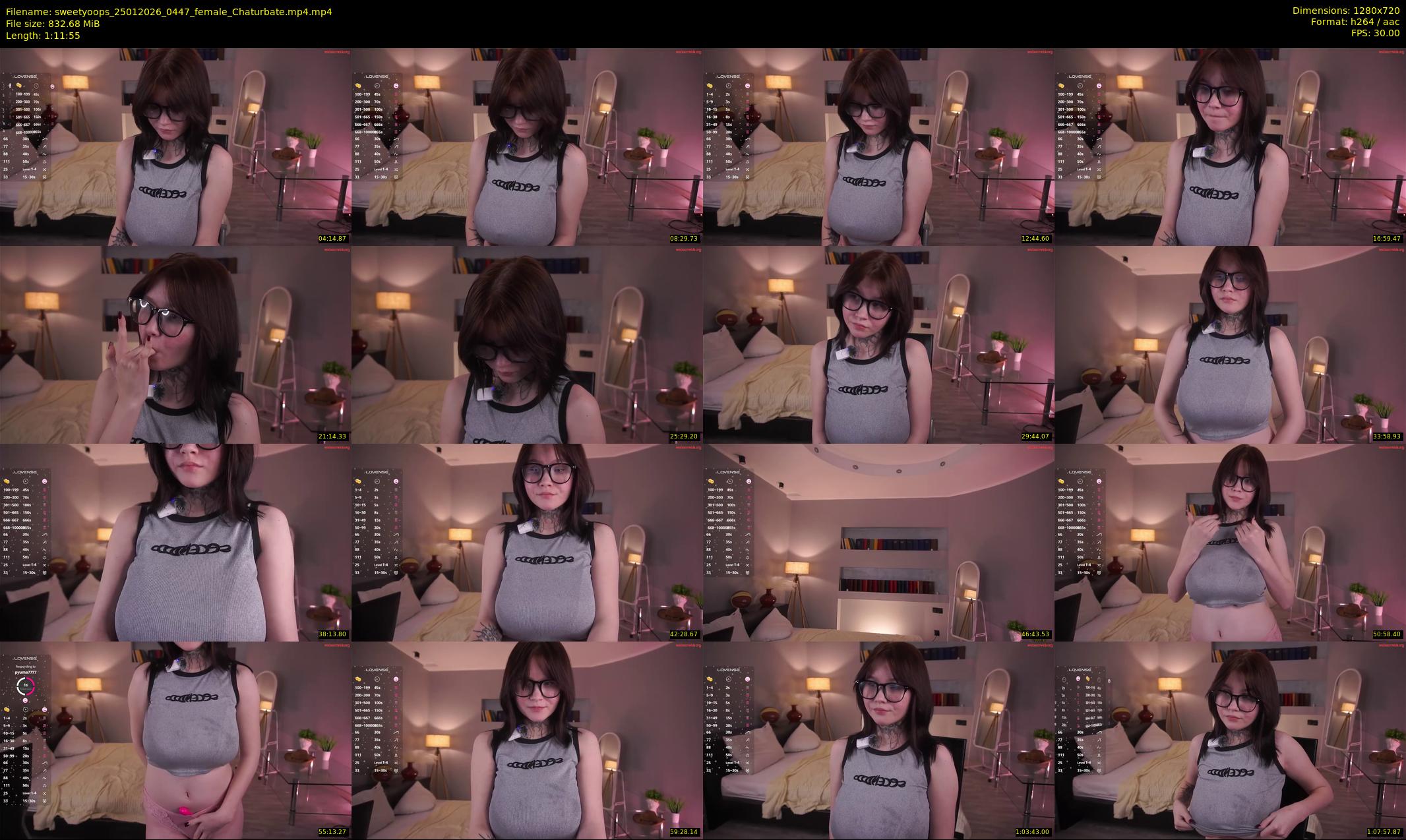 sweetyoops — 72 minute Chaturbate female cam show recording, 720p, Jan 25, 2026