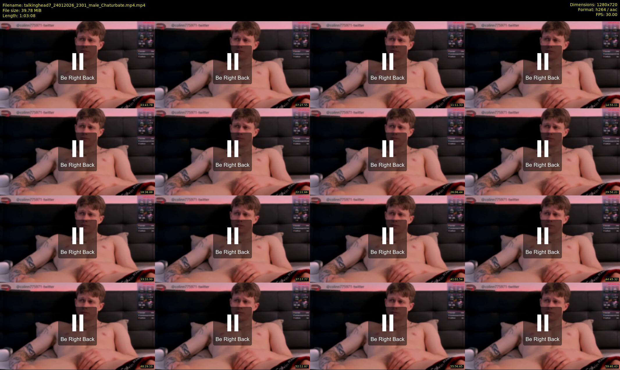 talkinghead7 — 64 minute Chaturbate male cam show recording, 720p, Jan 24, 2026