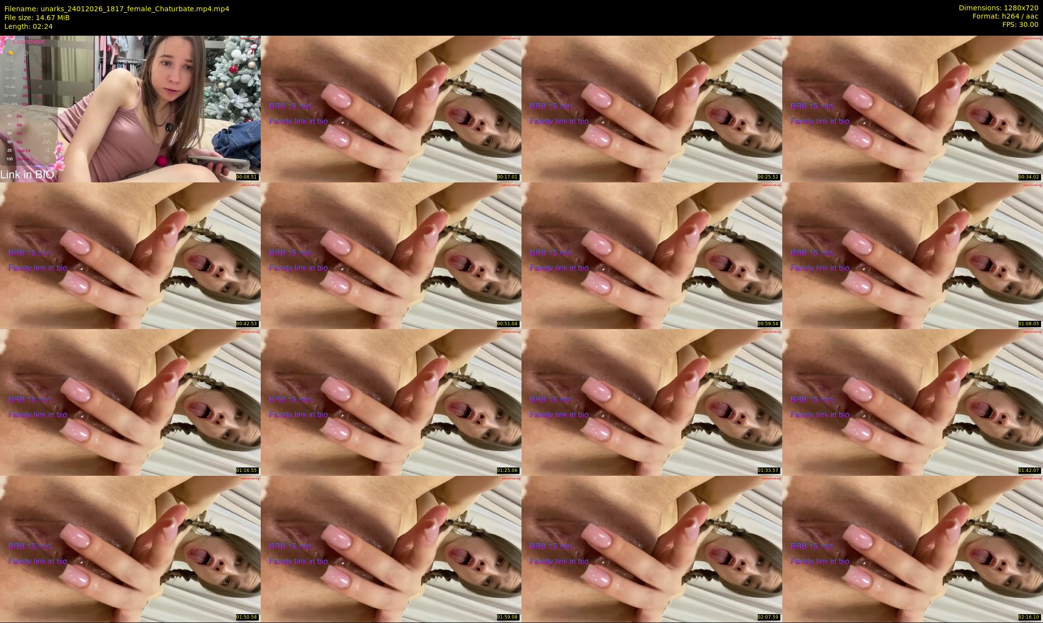 unarks — 3 minute Chaturbate female cam show recording, 720p, Jan 24, 2026
