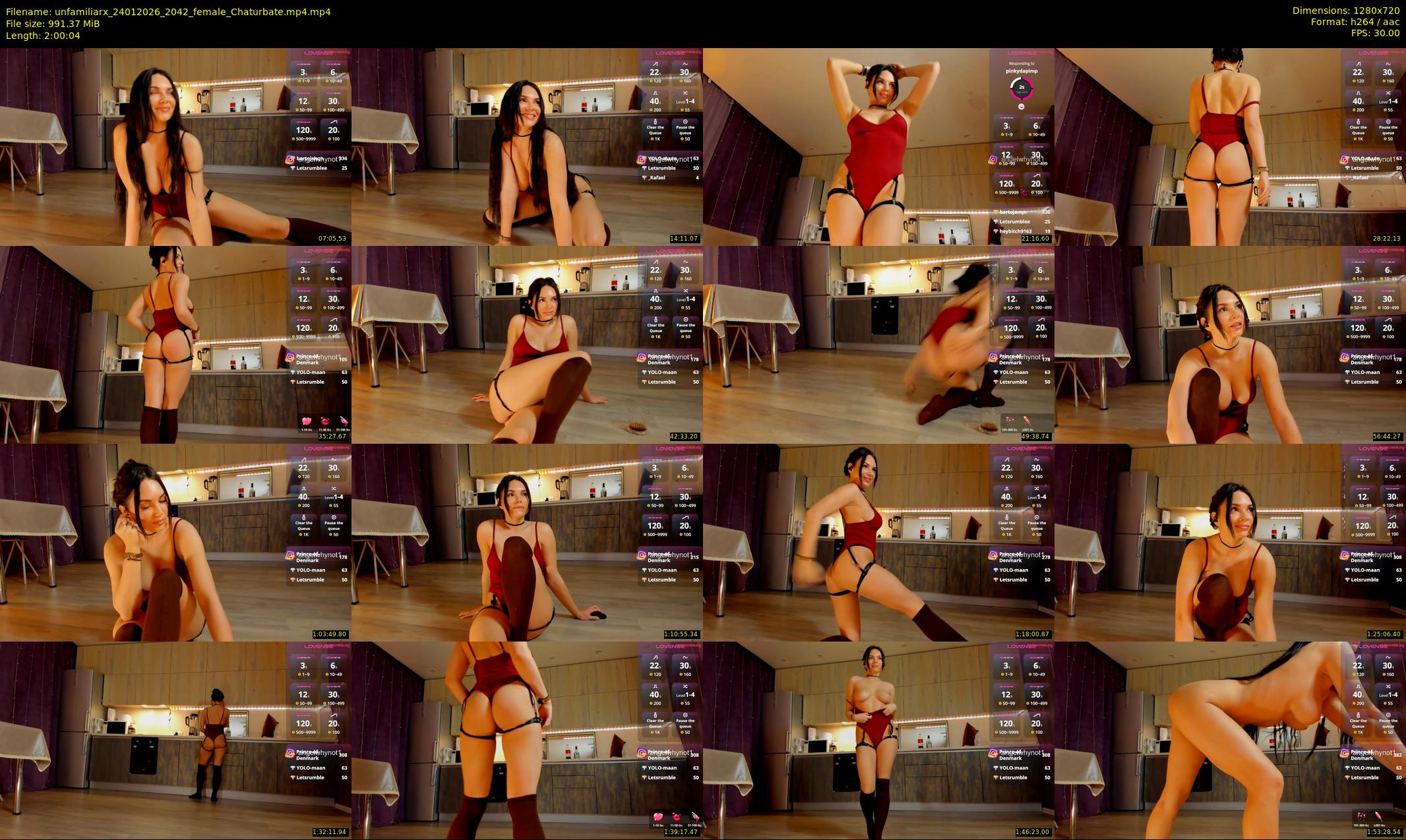 unfamiliarx — 121 minute Chaturbate female cam show recording, 720p, Jan 24, 2026