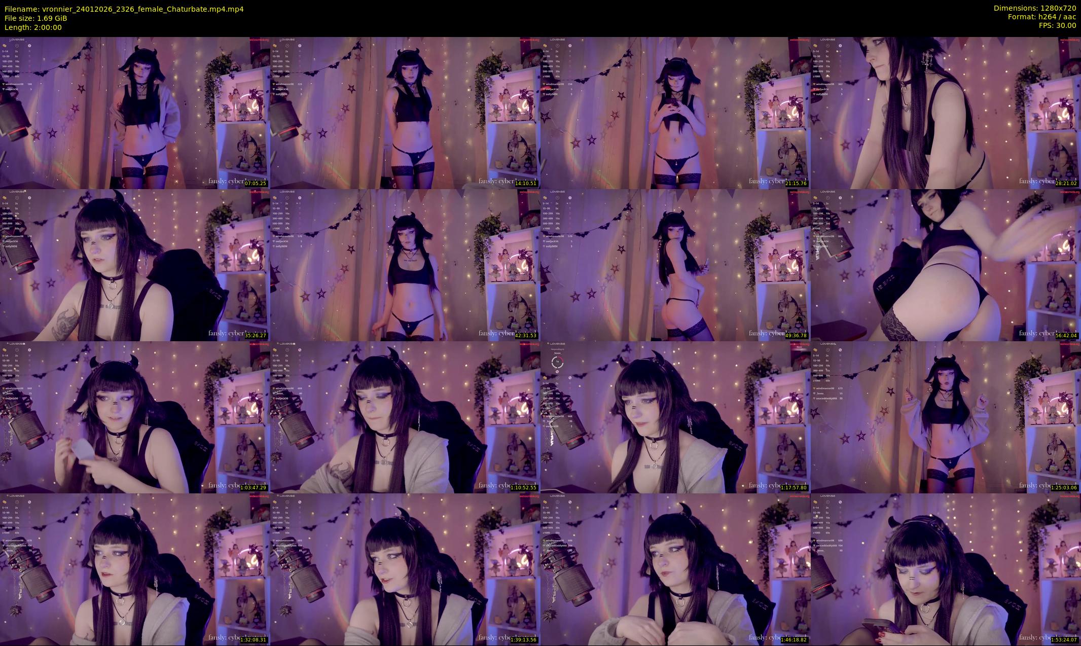 vronnier — 120 minute Chaturbate female cam show recording, 720p, Jan 24, 2026