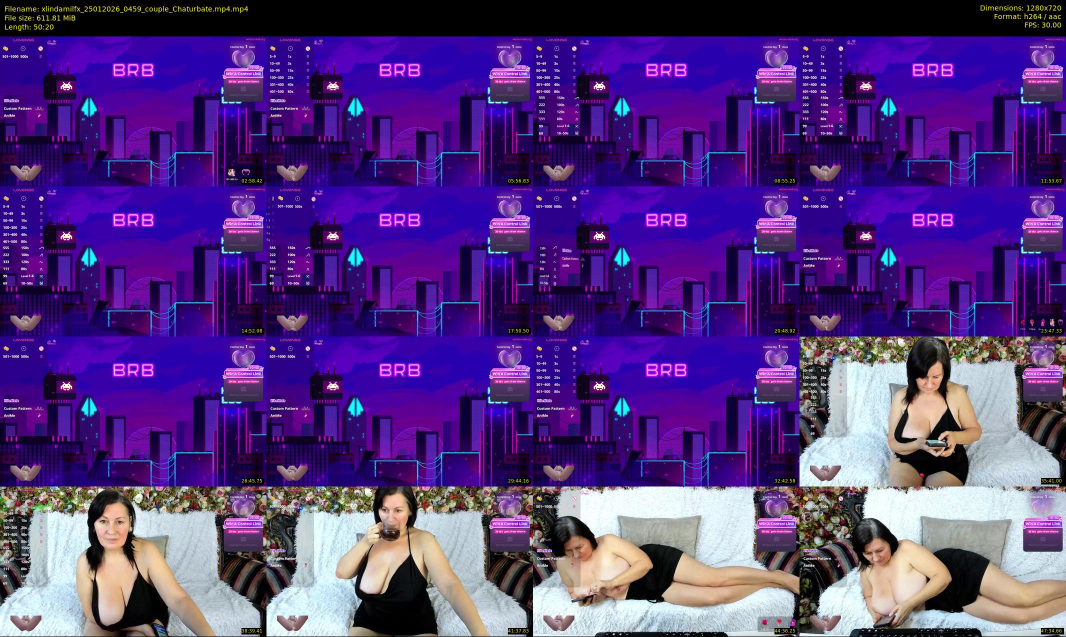 xlindamilfx — 51 minute Chaturbate female cam show recording, 720p, Jan 25, 2026
