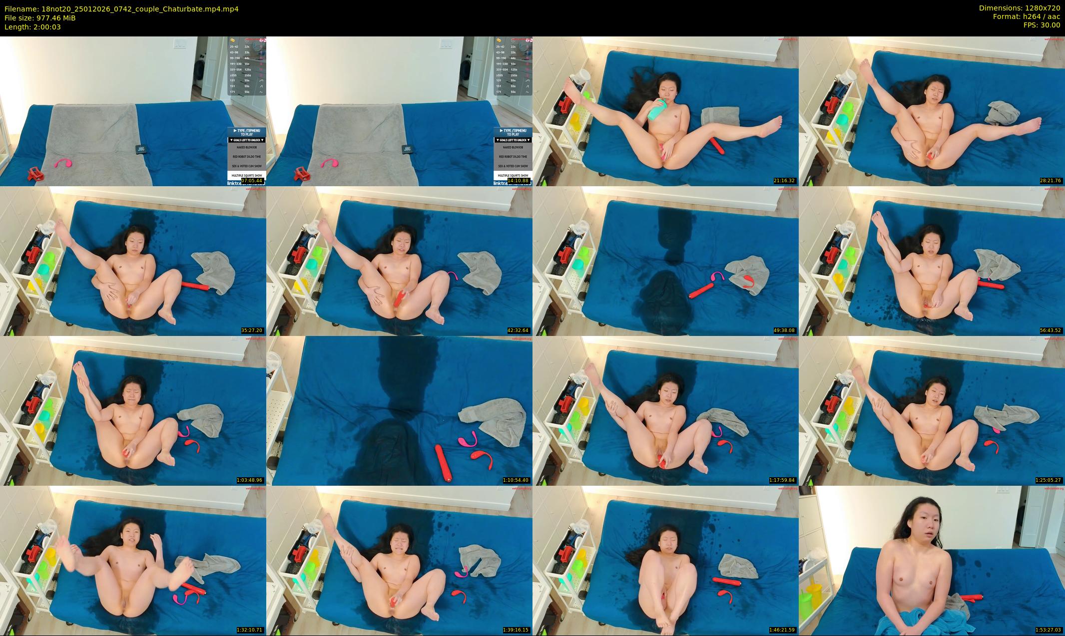 18not20 — 121 minute Chaturbate couple cam show recording, 720p, Jan 25, 2026