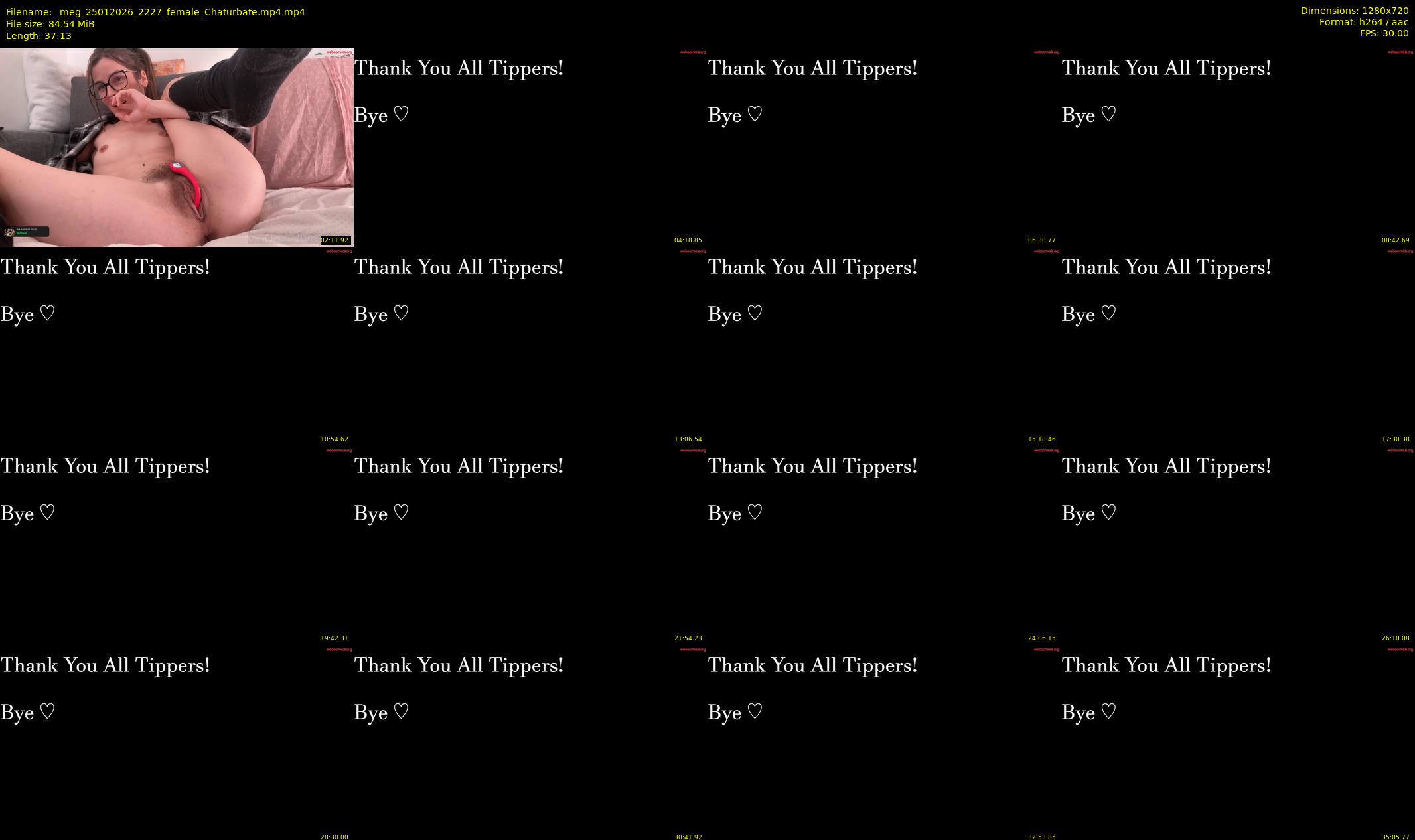 _meg — 38 minute Chaturbate female cam show recording, 720p, Jan 25, 2026