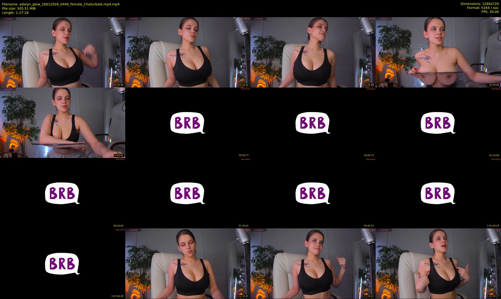 adalyn_glow — 88 minute Chaturbate female cam show recording, 720p, Jan 26, 2026