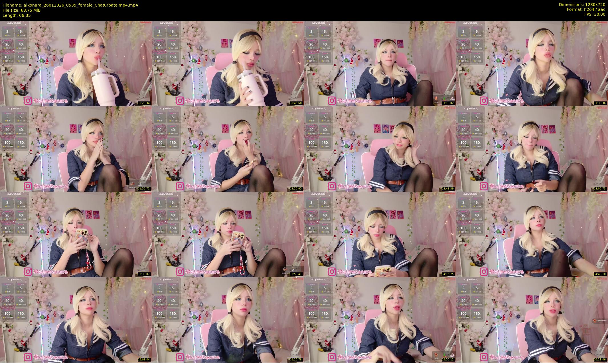 aikonara — 7 minute Chaturbate female cam show recording, 720p, Jan 26, 2026