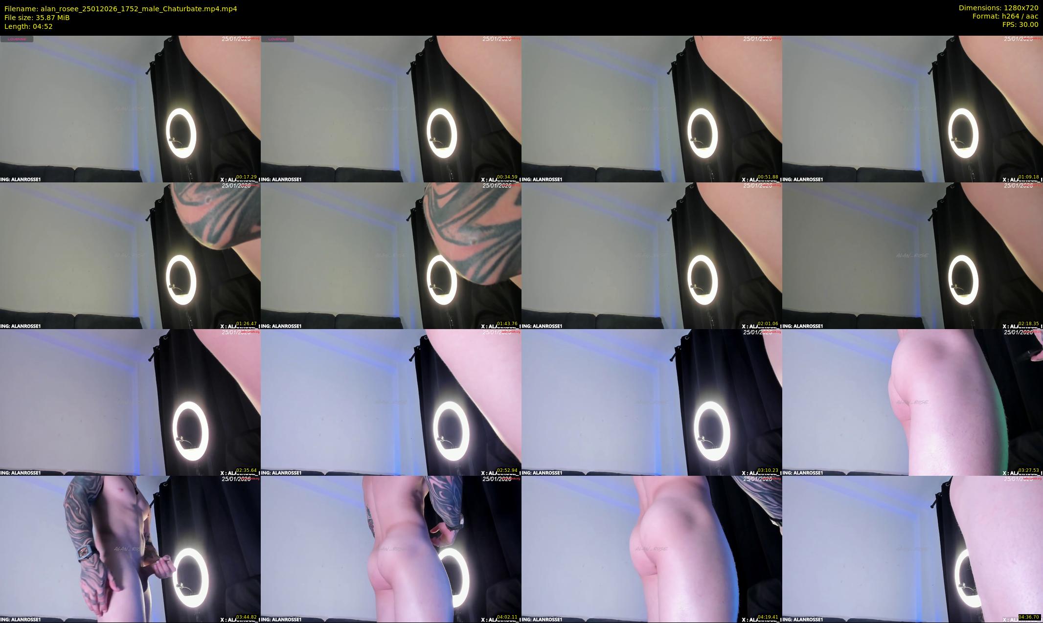 alan_rosee — 5 minute Chaturbate male cam show recording, 720p, Jan 25, 2026