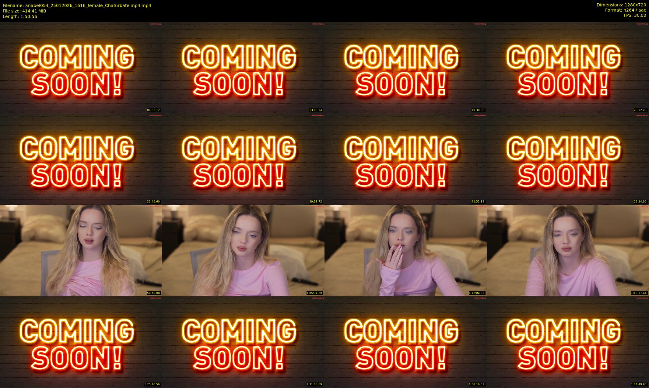 anabel054 — 111 minute Chaturbate female cam show recording, 720p, Jan 25, 2026
