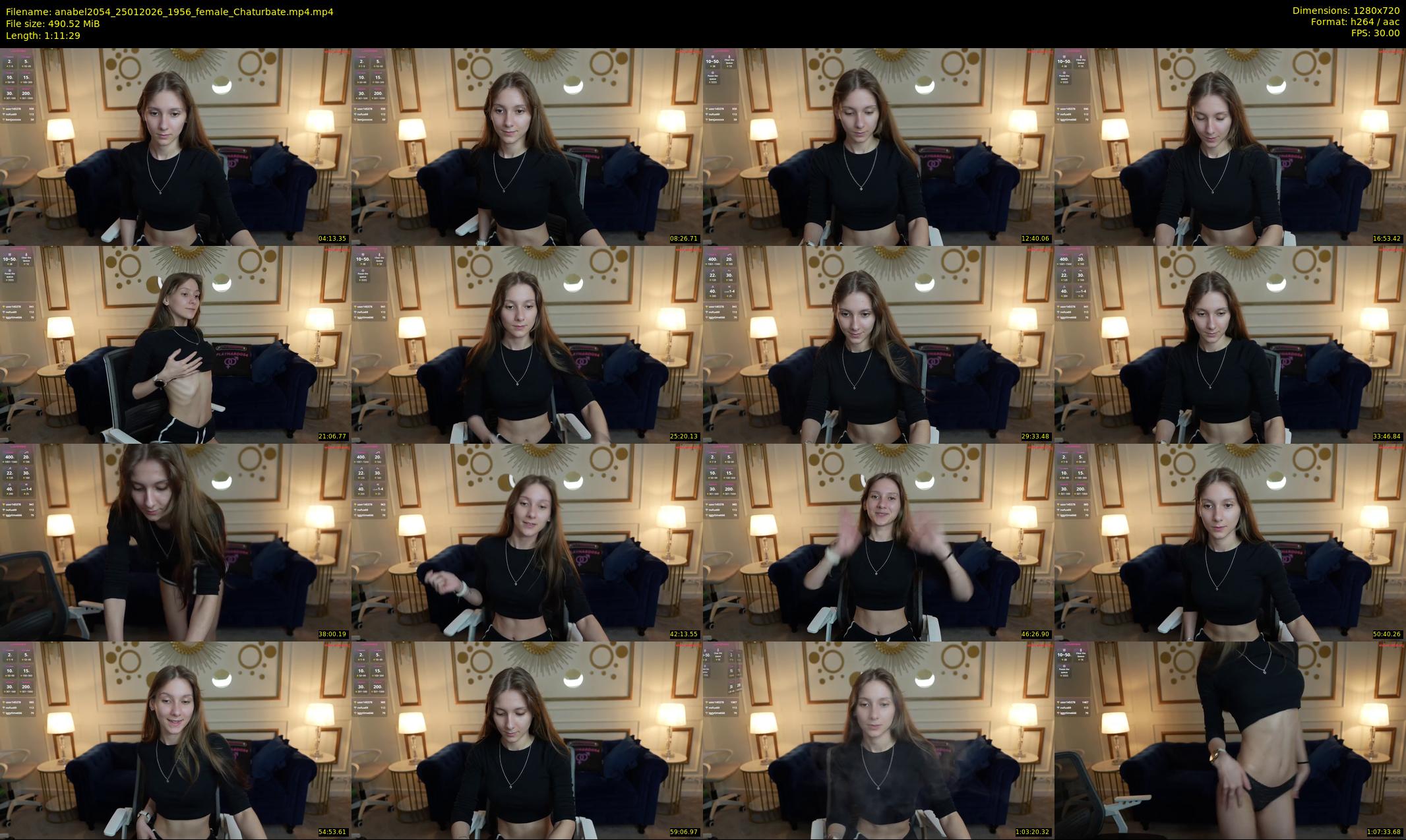 anabel2054 — 72 minute Chaturbate female cam show recording, 720p, Jan 25, 2026