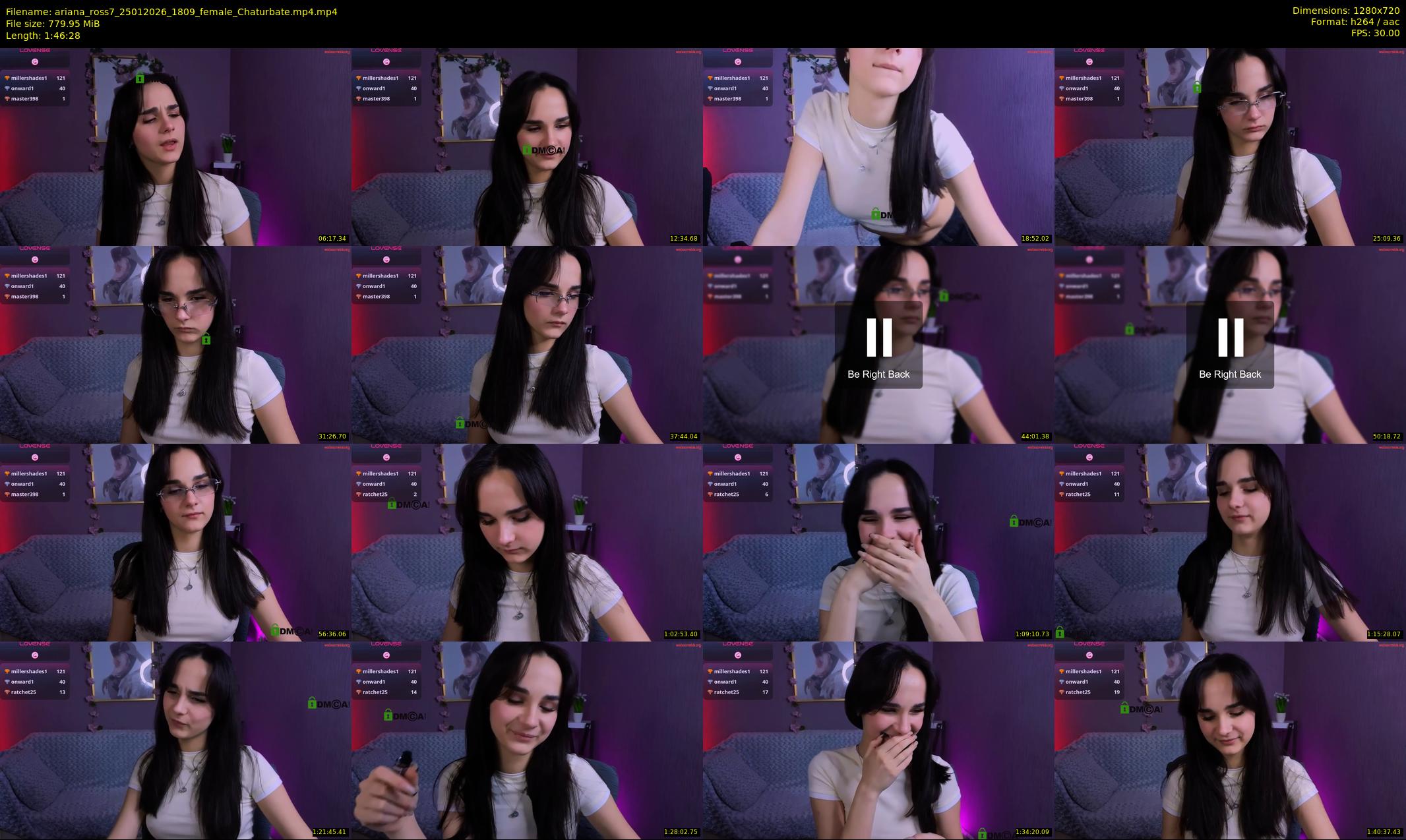 ariana_ross7 — 107 minute Chaturbate couple cam show recording, 720p, Jan 25, 2026
