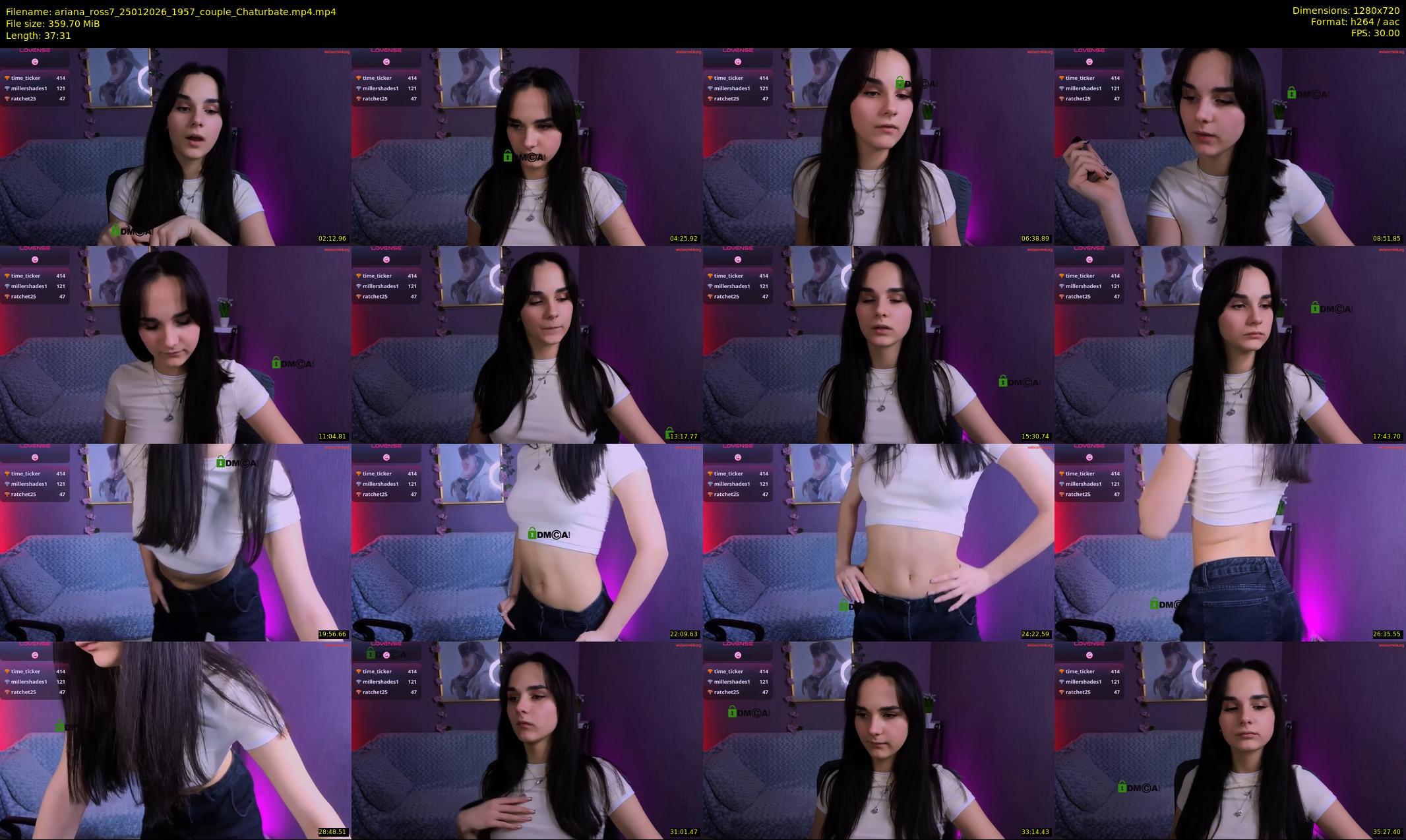 ariana_ross7 — 38 minute Chaturbate couple cam show recording, 720p, Jan 25, 2026