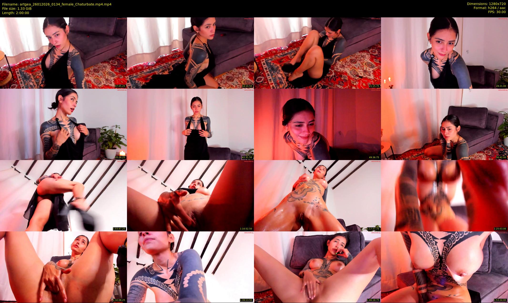 artgea — 120 minute Chaturbate female cam show recording, 720p, Jan 26, 2026