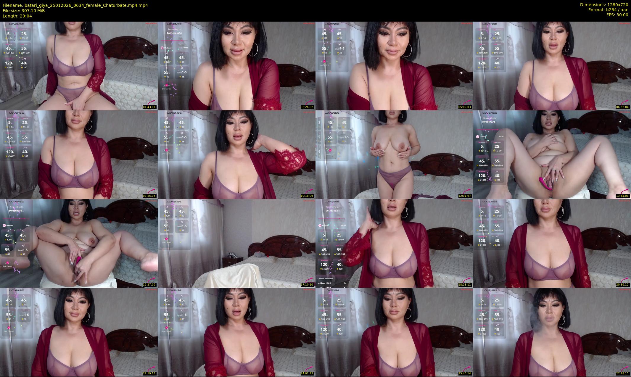 batari_giya — 30 minute Chaturbate female cam show recording, 720p, Jan 25, 2026